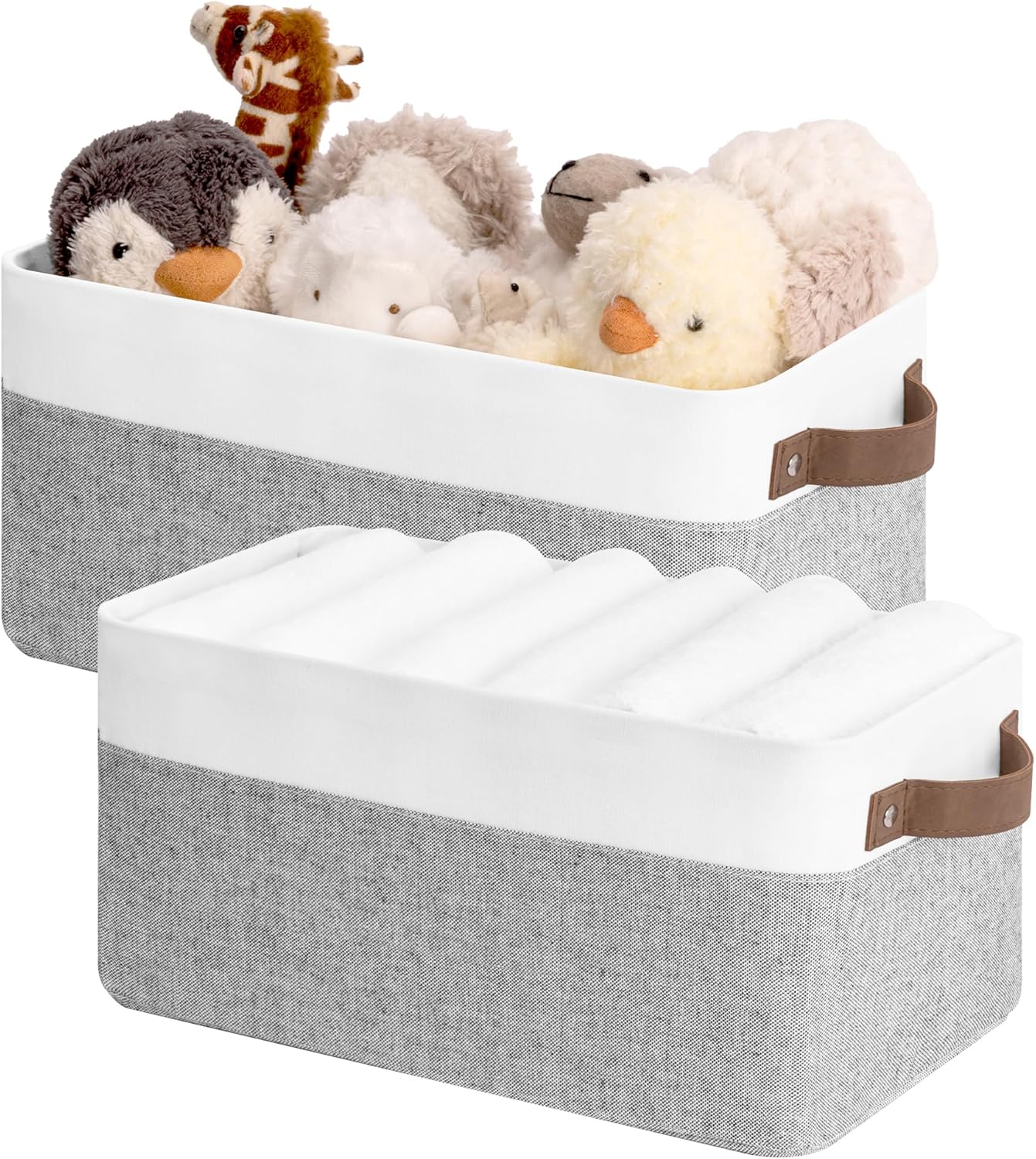 StorageWorks Narrow Storage Bins, Small baskets for Shelves, Long Narrow Storage...