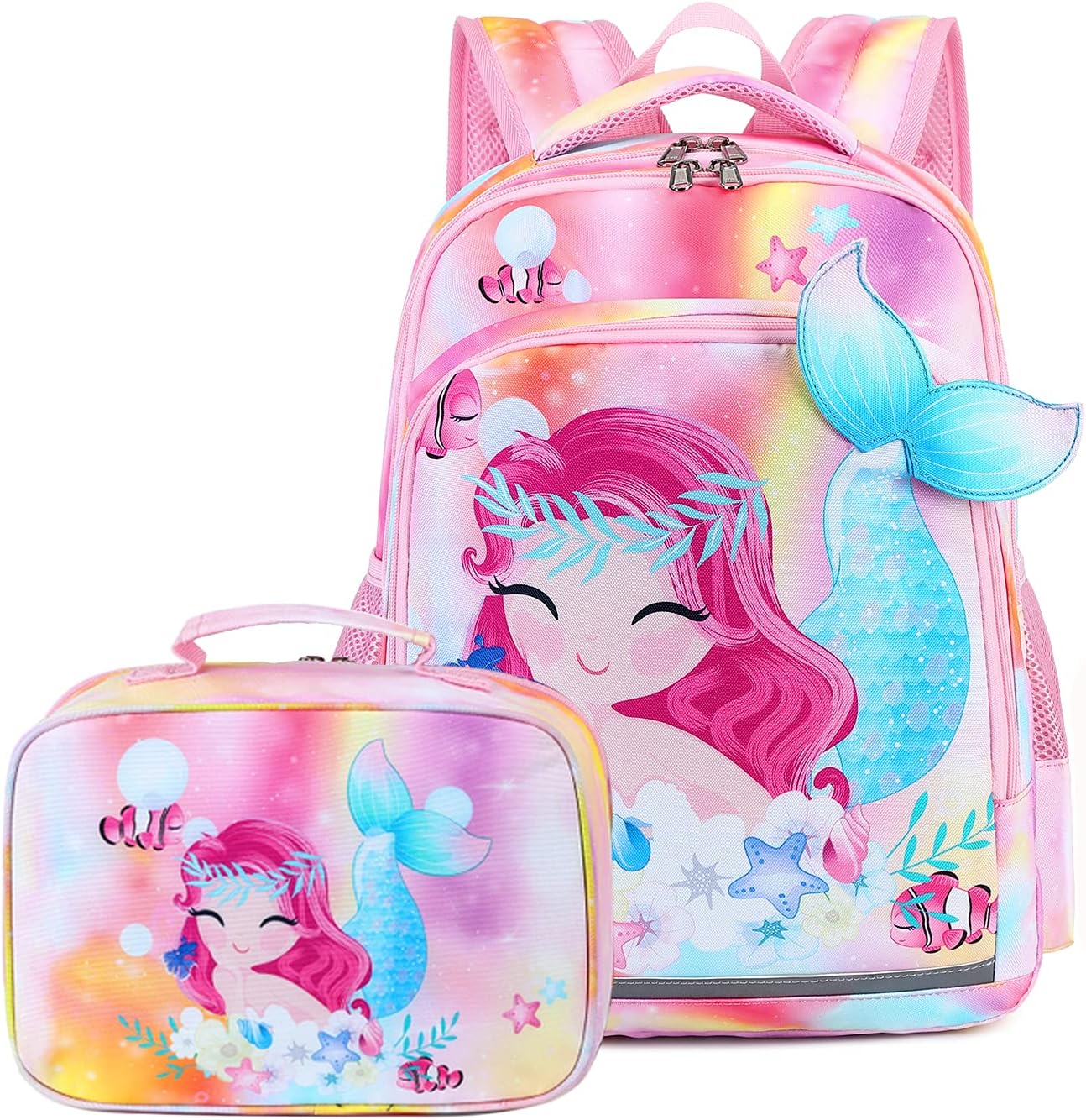 LEDAOU Kids Preschool Backpack Lunch Box Girls Kindergarten BookBag Primary Wate...