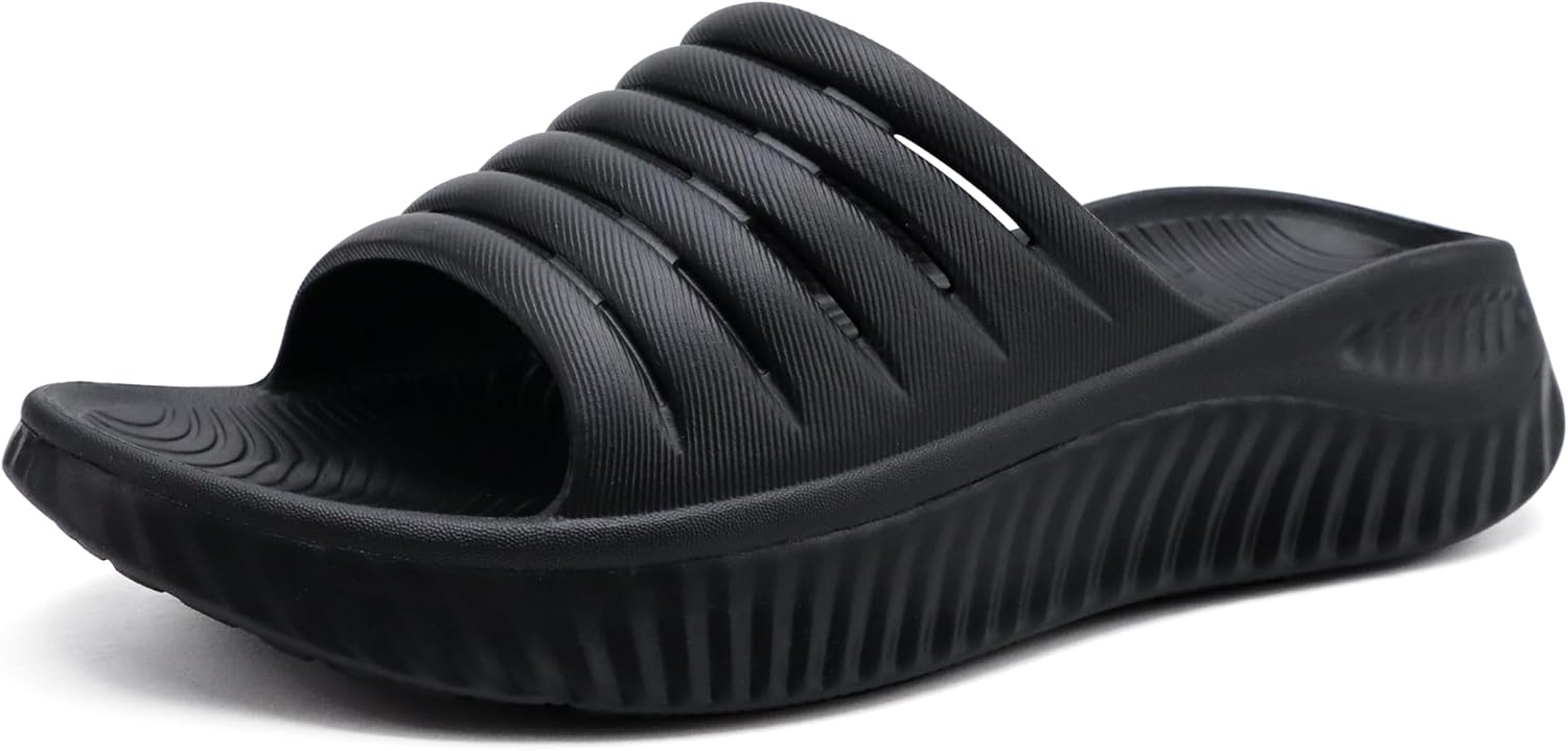 GPOS Womens Recovery Slides Sandals with Orthotic Plantar Fasciitis Relief Comfo...
