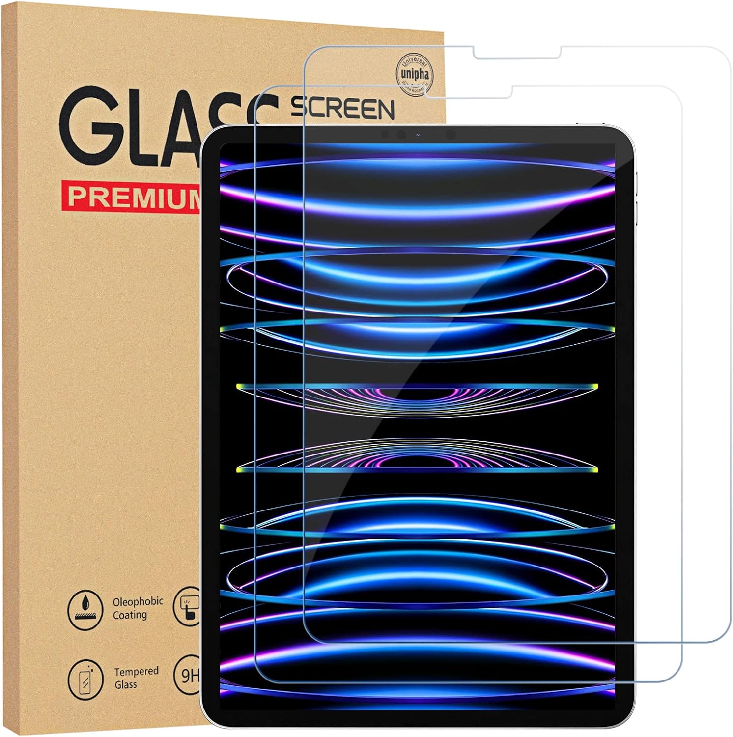 Gerutek 2-Pack Screen Protector for iPad Pro 11 inch (2022/2021/2020/2018),Tempe...