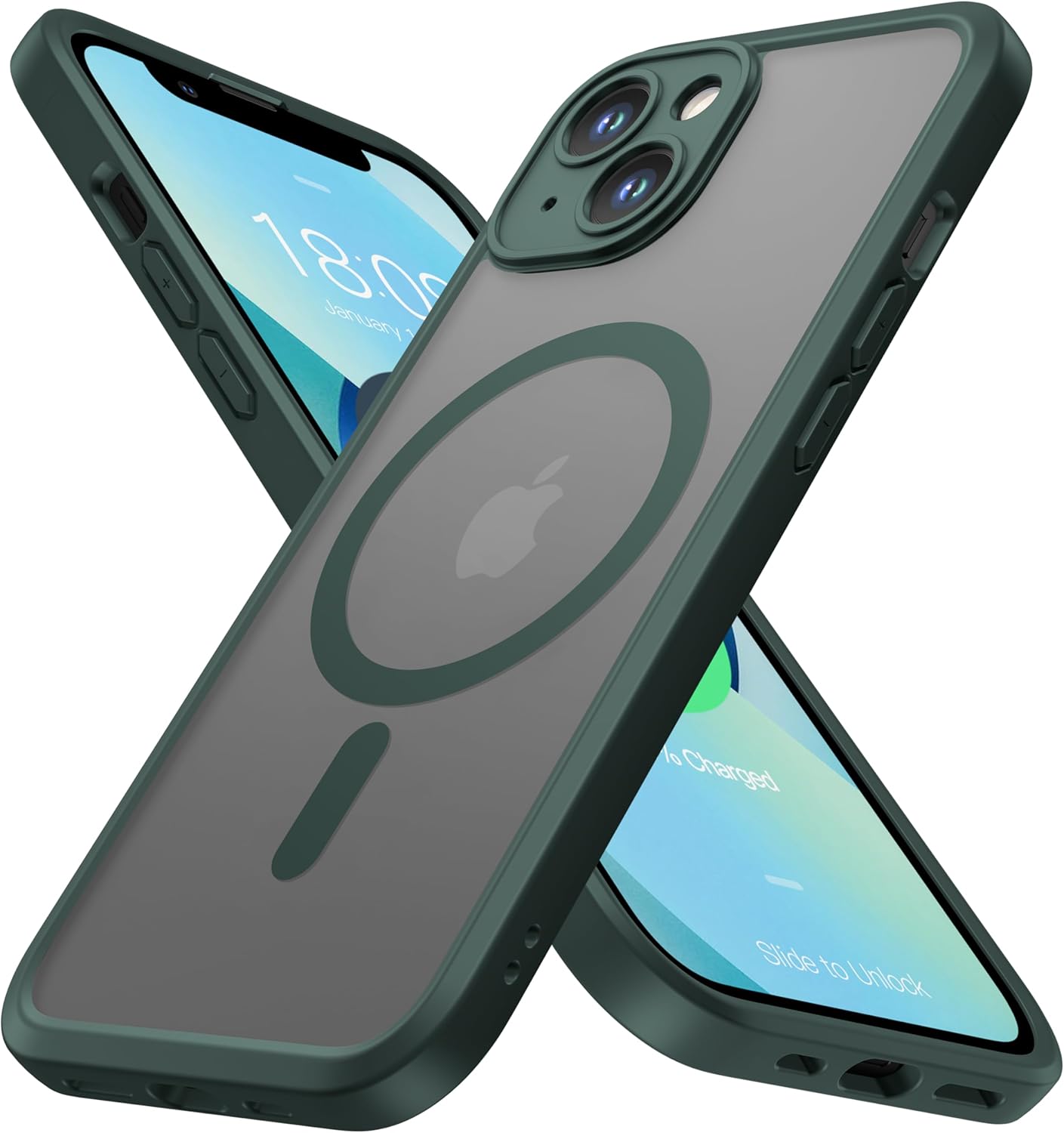 ImpactStrong Magnetic Guard Designed for iPhone 13 Case [Camera Protection] [Mil...