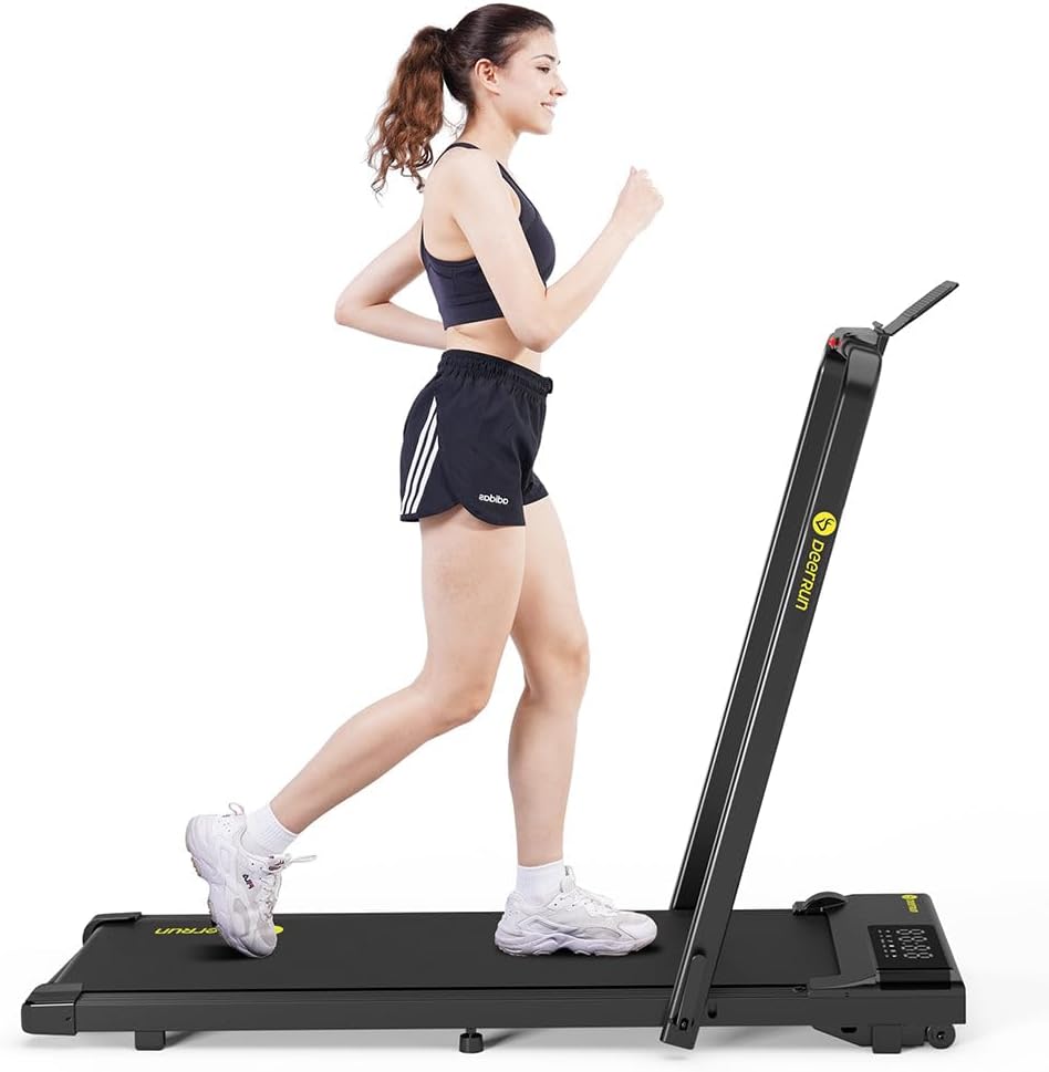 DeerRun 3 in 1 Folding Treadmills for Home, 3.0HP Powerful and Quiet Under Desk...
