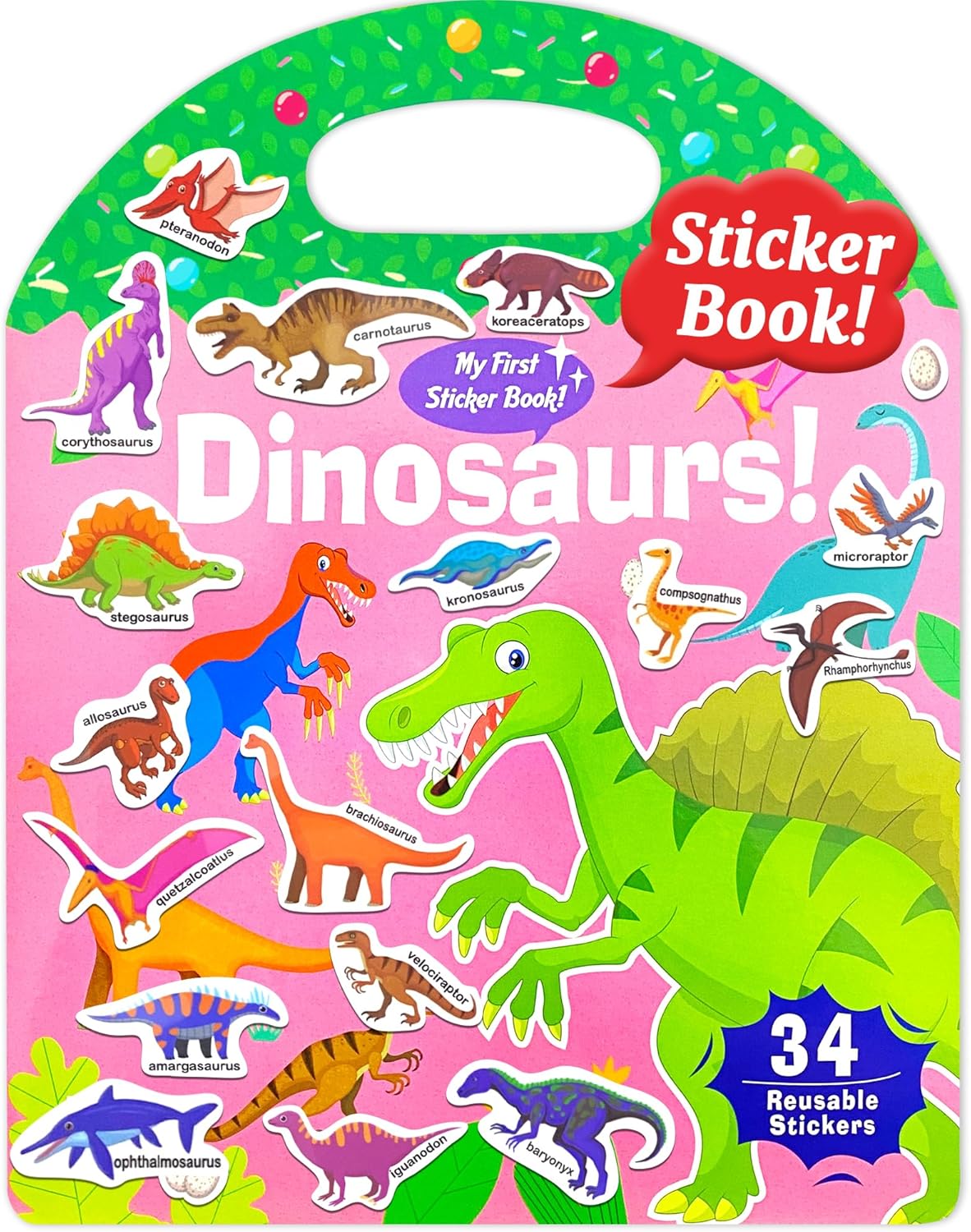 Benresive Reusable Sticker Book for Toddlers 2-4 Years, Fun Travel Stickers for...