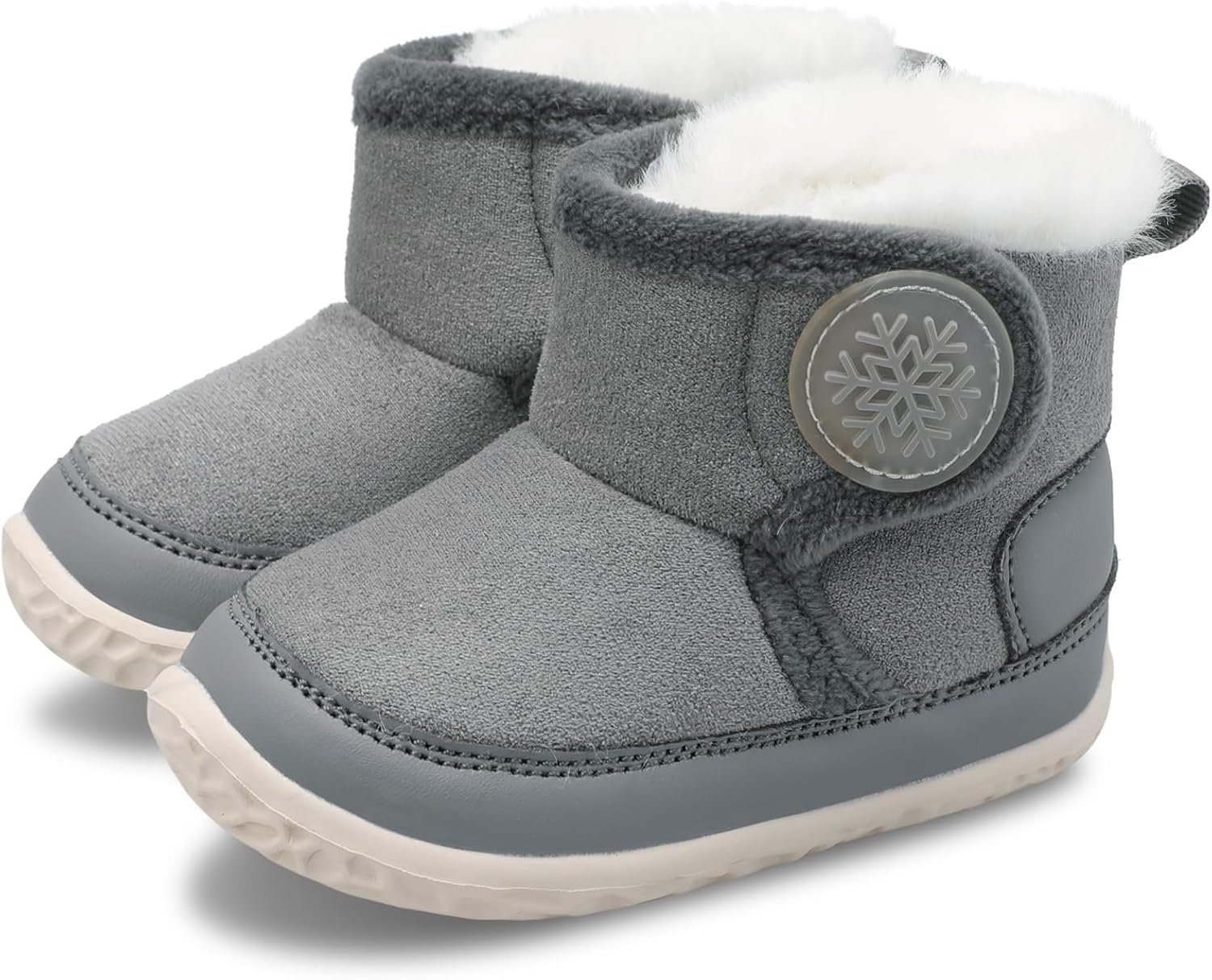 L-RUN Baby Boots for Infant Toddler Boys Girls Ankle Warm Suede Plush Lining Hou...