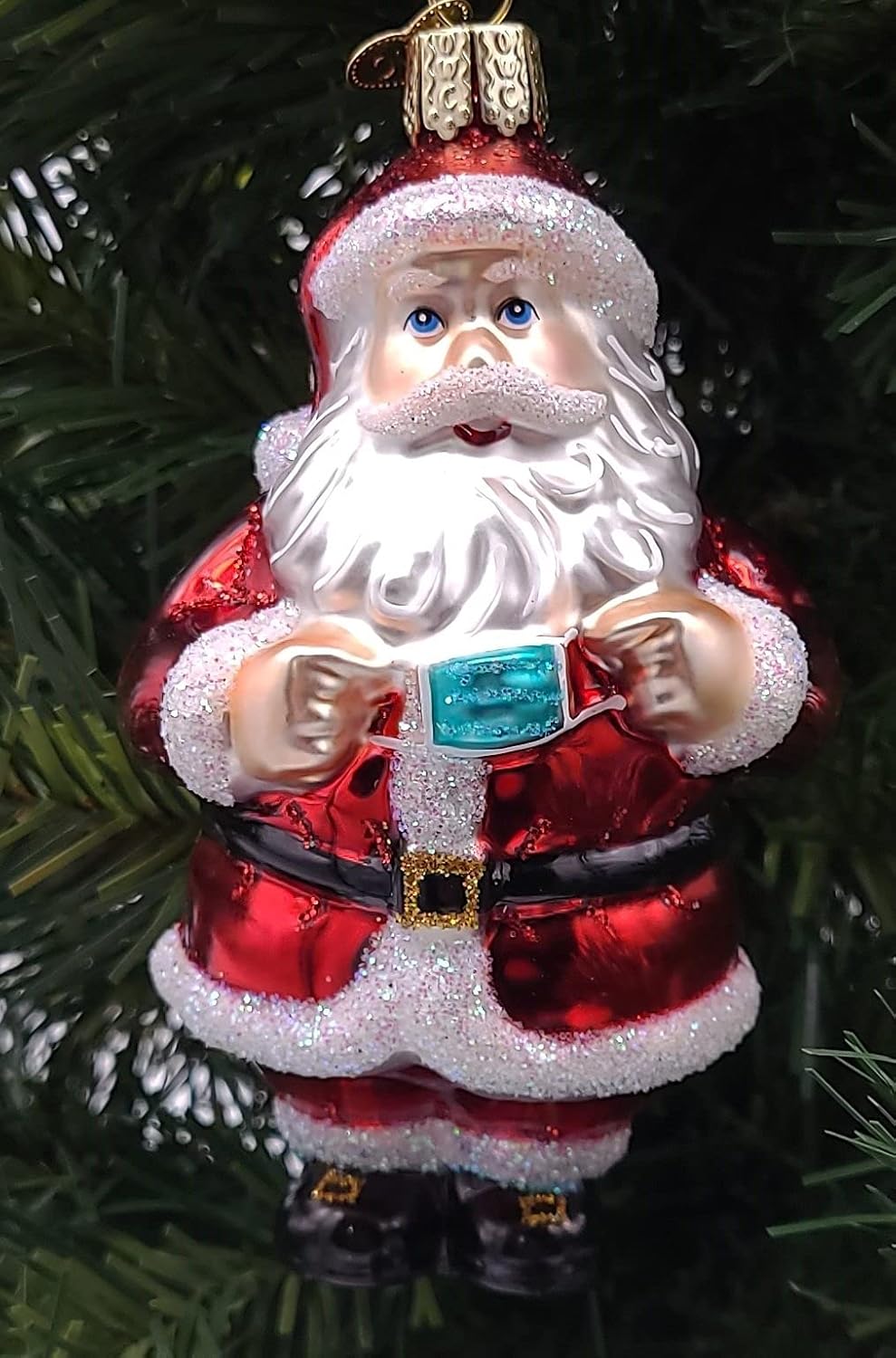 Old World Christmas Ornaments Santa Revealed Glass Blown Ornaments for Christmas...