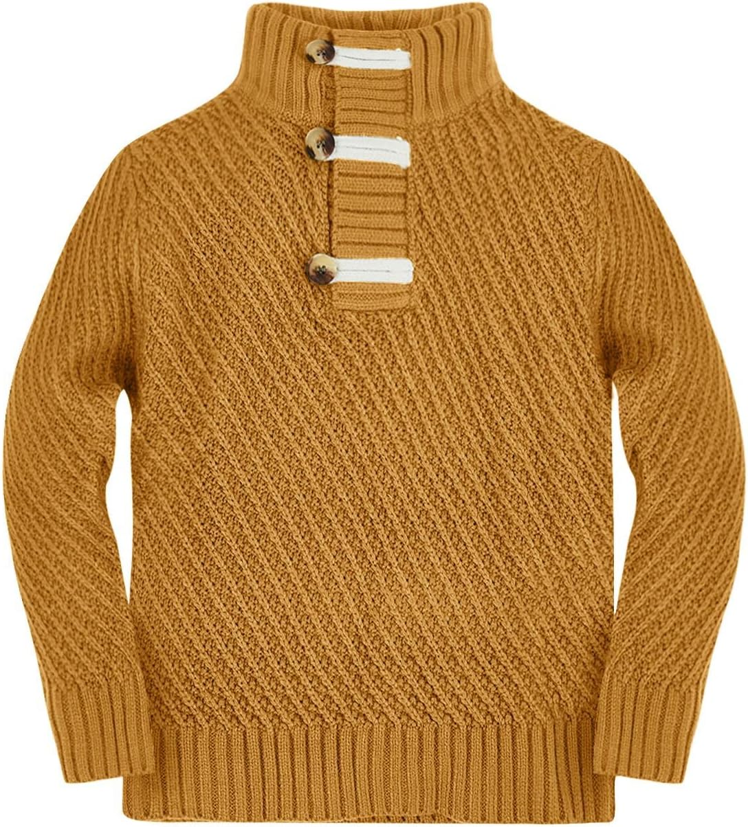 Makkrom Toddler Sweater Baby Boy Girl Turtleneck Cable Knit Sweaters Long Sleeve...