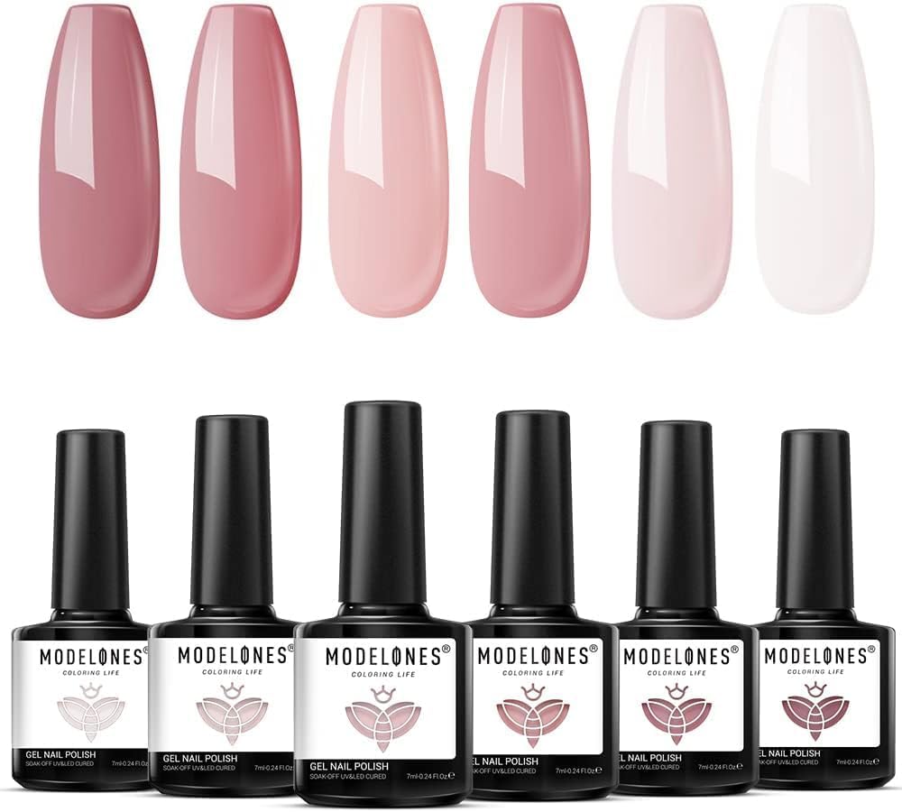 Modelones Gel Nail Polish, 6 Colors All Season Gel...