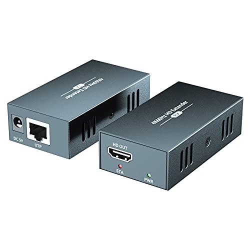 PWAYTEK 4K HDMI Extender, Ultra HD 4K@60Hz Over Cat5e/Cat6/Cat7 Up to 50m, Exten...