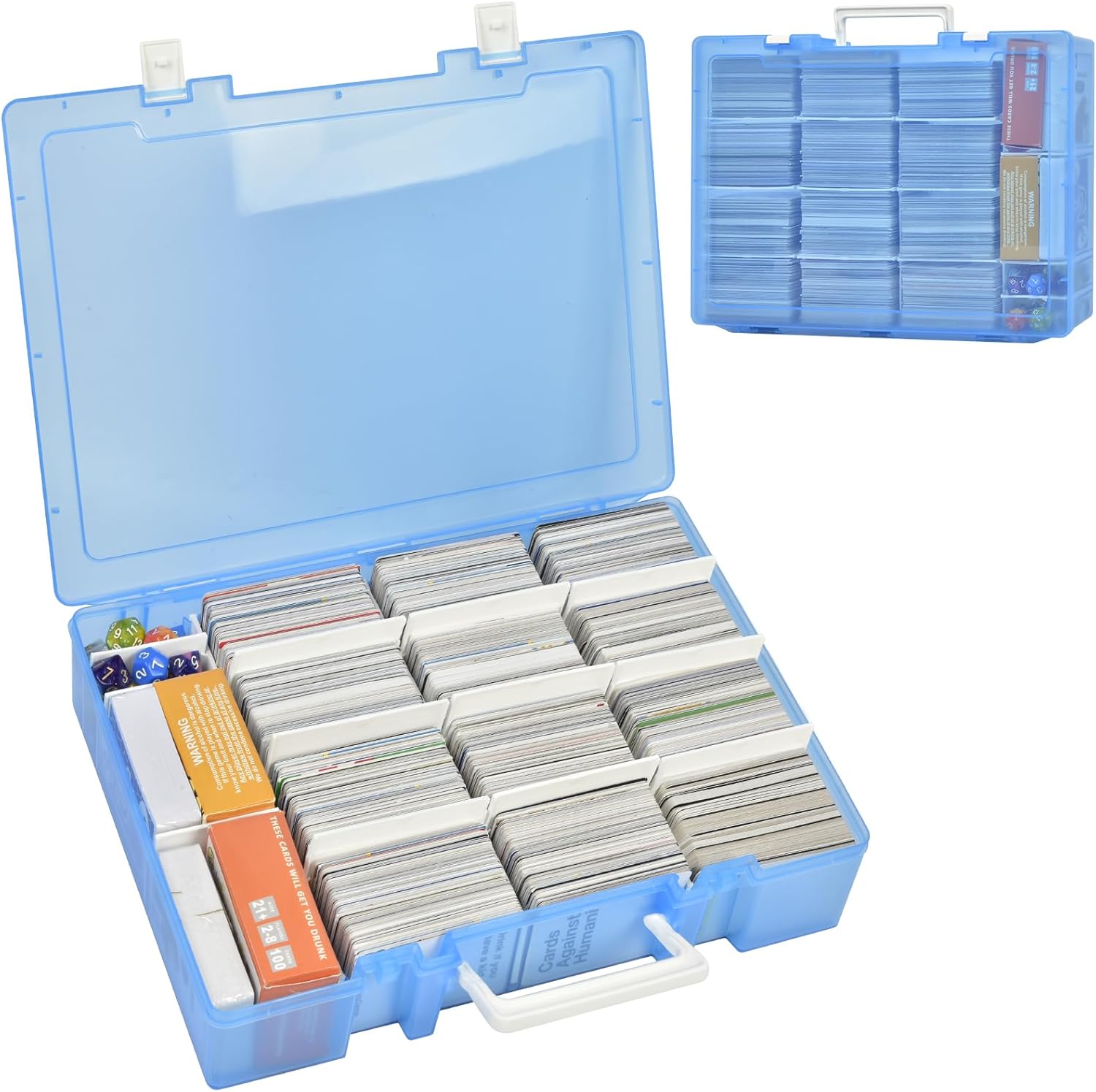 Trading Card Storage Box, 2300+ Playing Card Case Holder Organizer Compatible wi...