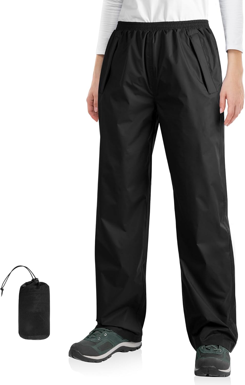 33,000ft Packable Rain Pants for Women Waterproof Pants Lightweight Rain Over Pa...