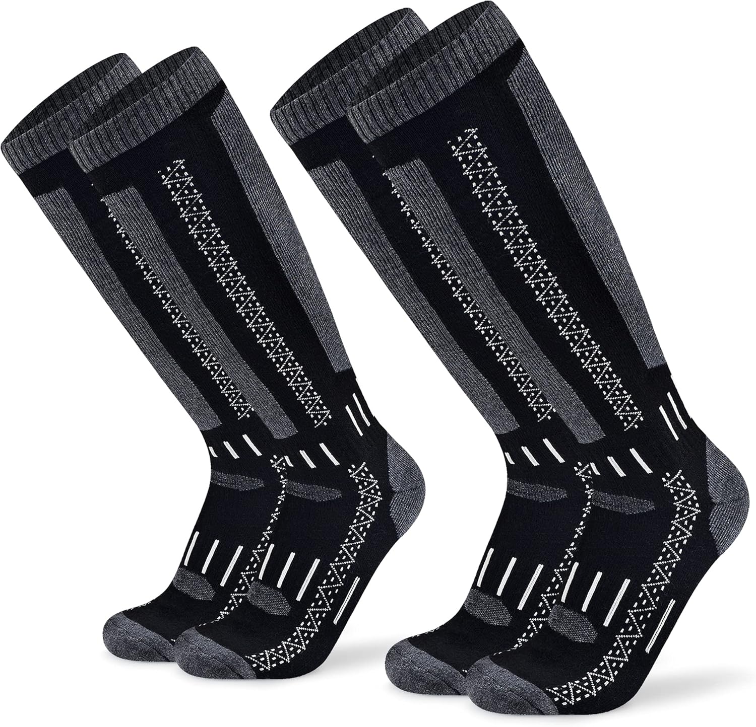Busy Socks Merino Wool Ski Socks for Men Women, Winter Warm Socks for Skiing, Sn...