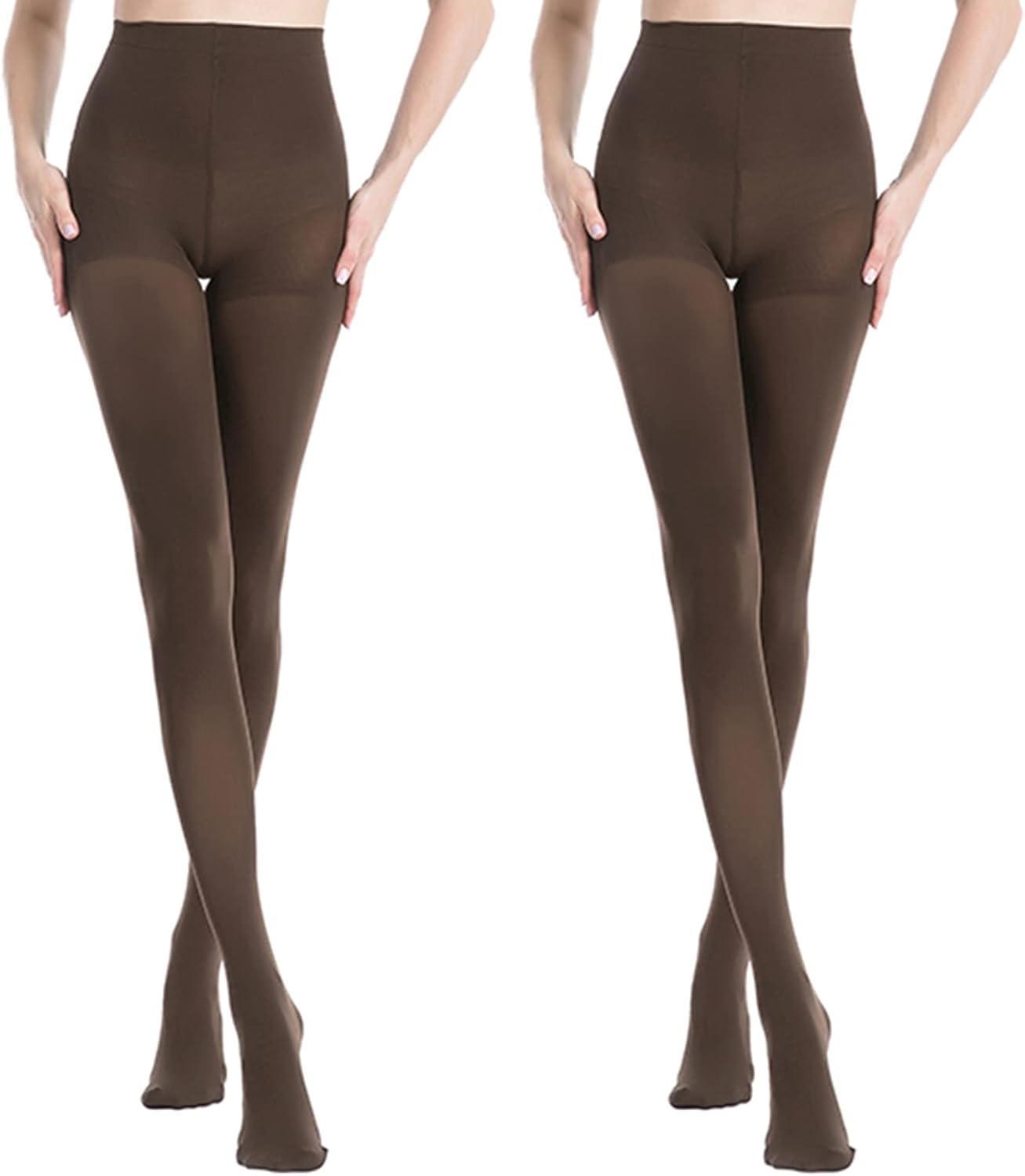 MANZI Women's 1-6 Pairs Classic Opaque Control-Top Tights with Comfort Stretch 7...