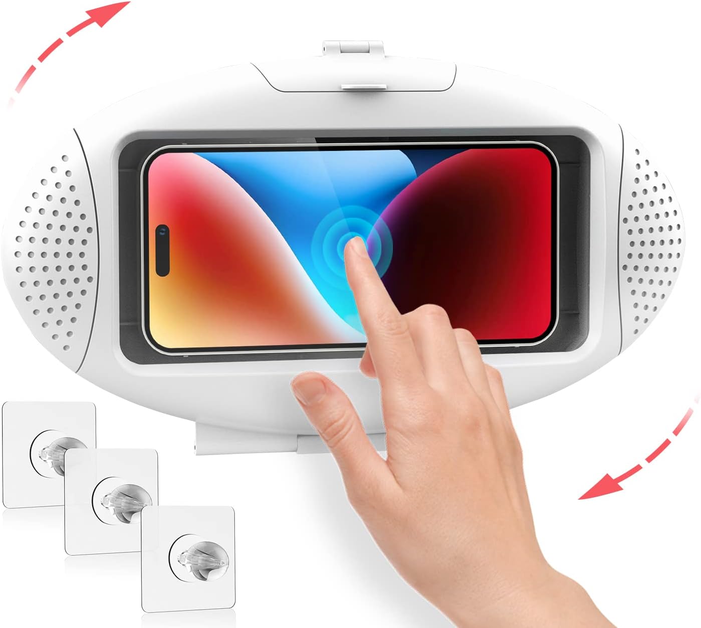 URROY Shower Phone Holder Waterproof Anti Fog Touchscreen 480 Degree Rotation Sh...