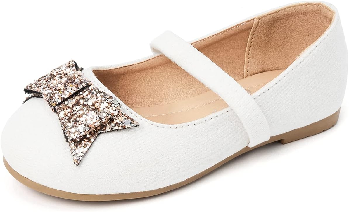 Luffymomo Girls Mary Jane Dress Shoes Party Princess Flats Strap Ballet Dance Sh...
