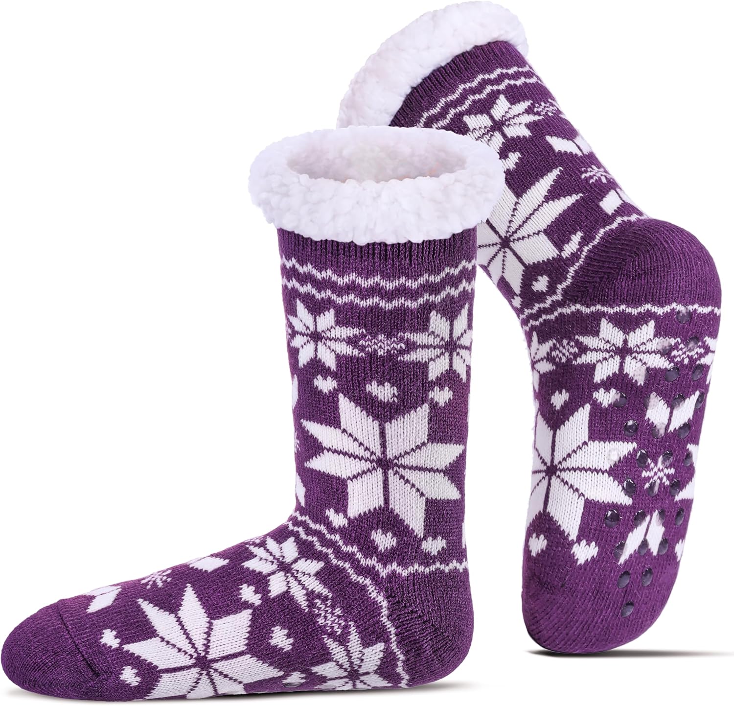 Slipper Socks for Women Fuzzy Non Slip Winter Thick Warm Soft Cozy Fleece Lining...