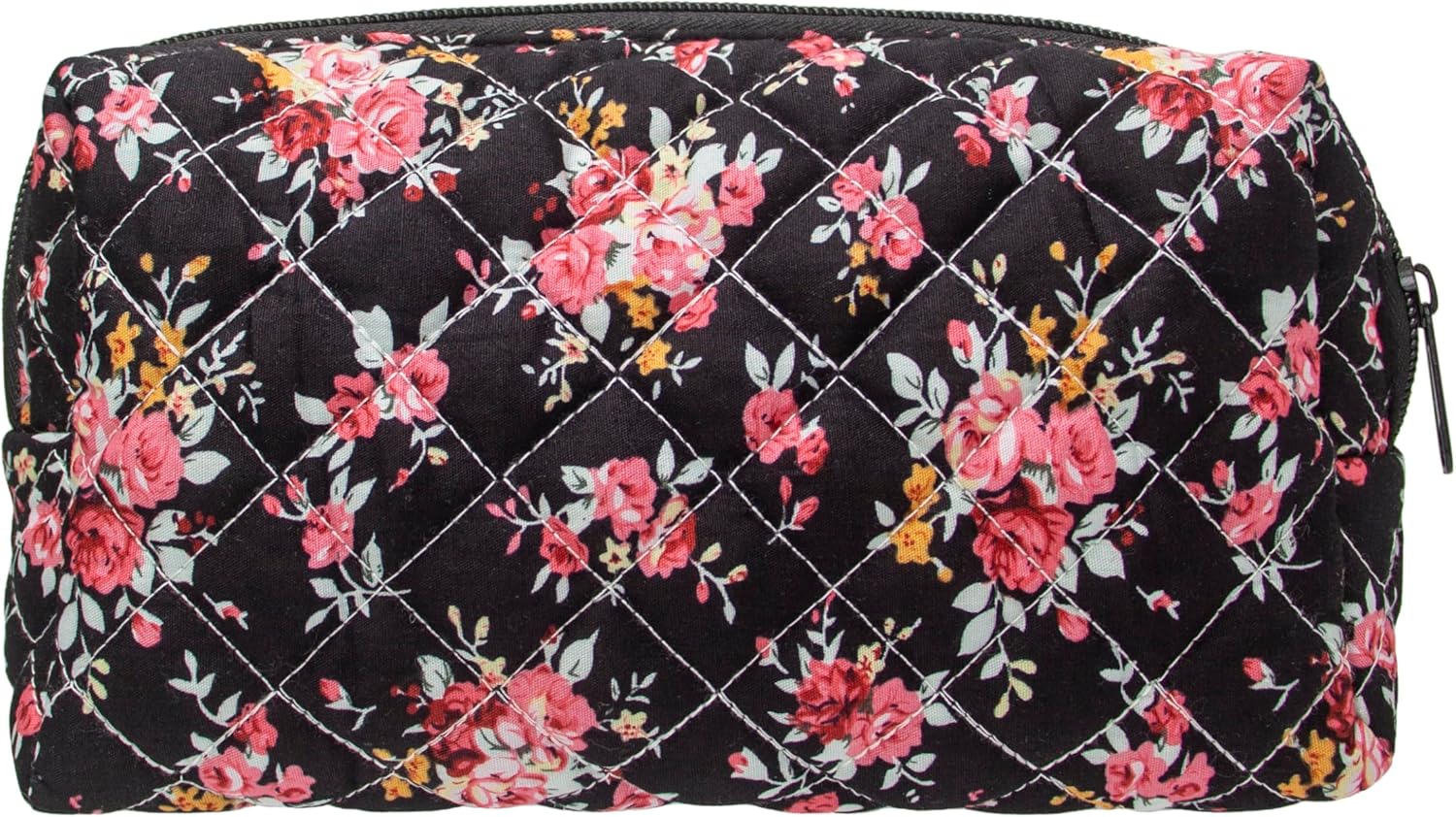 PAZIMIIK Vintage Quilted Makeup Bag Cosmetic Pouch for Brushes Pencils and Trave...