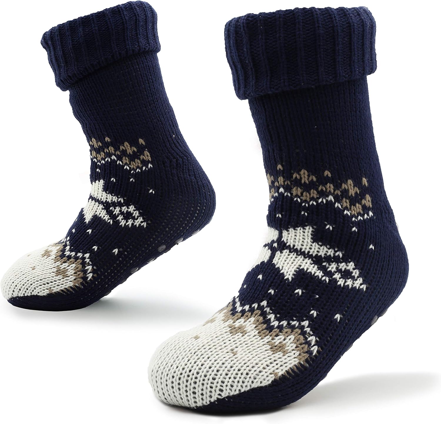 CityComfort Mens Slippers Socks, Warm Fluffy Non Slip Socks, Gifts For Men One S...