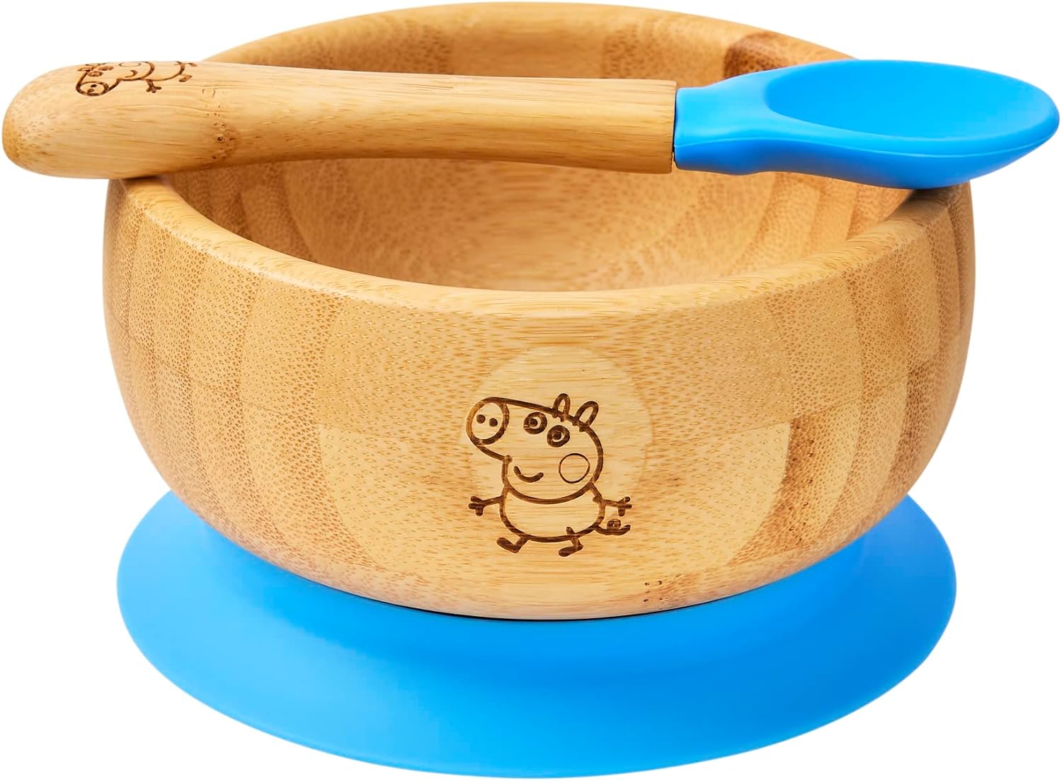 bamboo bamboo X Peppa Pig Baby Bowl and Spoon Set, Baby Bowls for Weaning, Baby...
