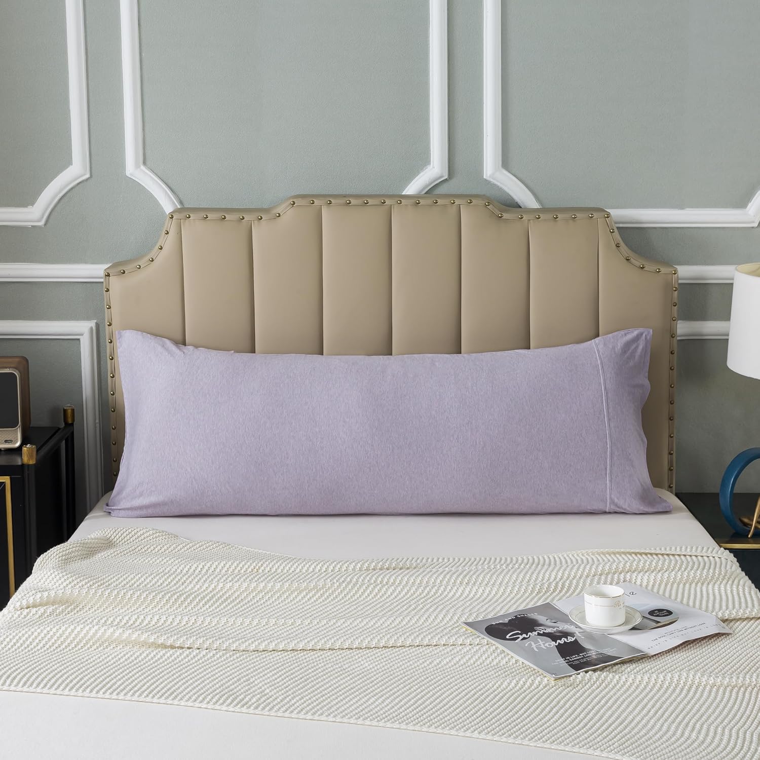 H Household 100% Jersey Cotton Pillowcase-Light Weight, Comfortable Super Soft a...