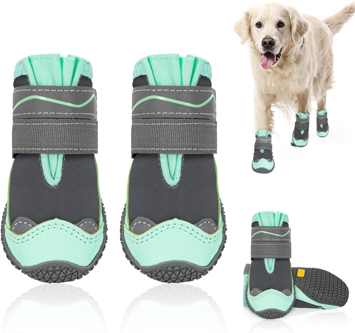 SlowTon Dog Shoes for Large Small Medium Dogs - Waterproof Dog Boots for Summer...