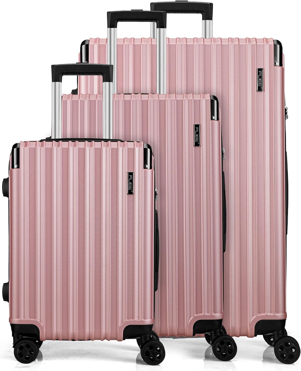 FLIEE Suitcase Set |4 Silent Dual Spinner Wheels |Lightweight Hard Shell Suitcas...