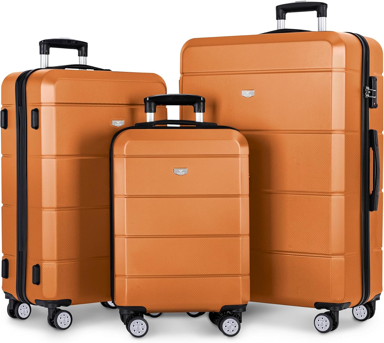 LUGG Travel Suitcase Set - Jetset 3-Piece Hard Shell Luggage, 20" 25" 29 Strong...