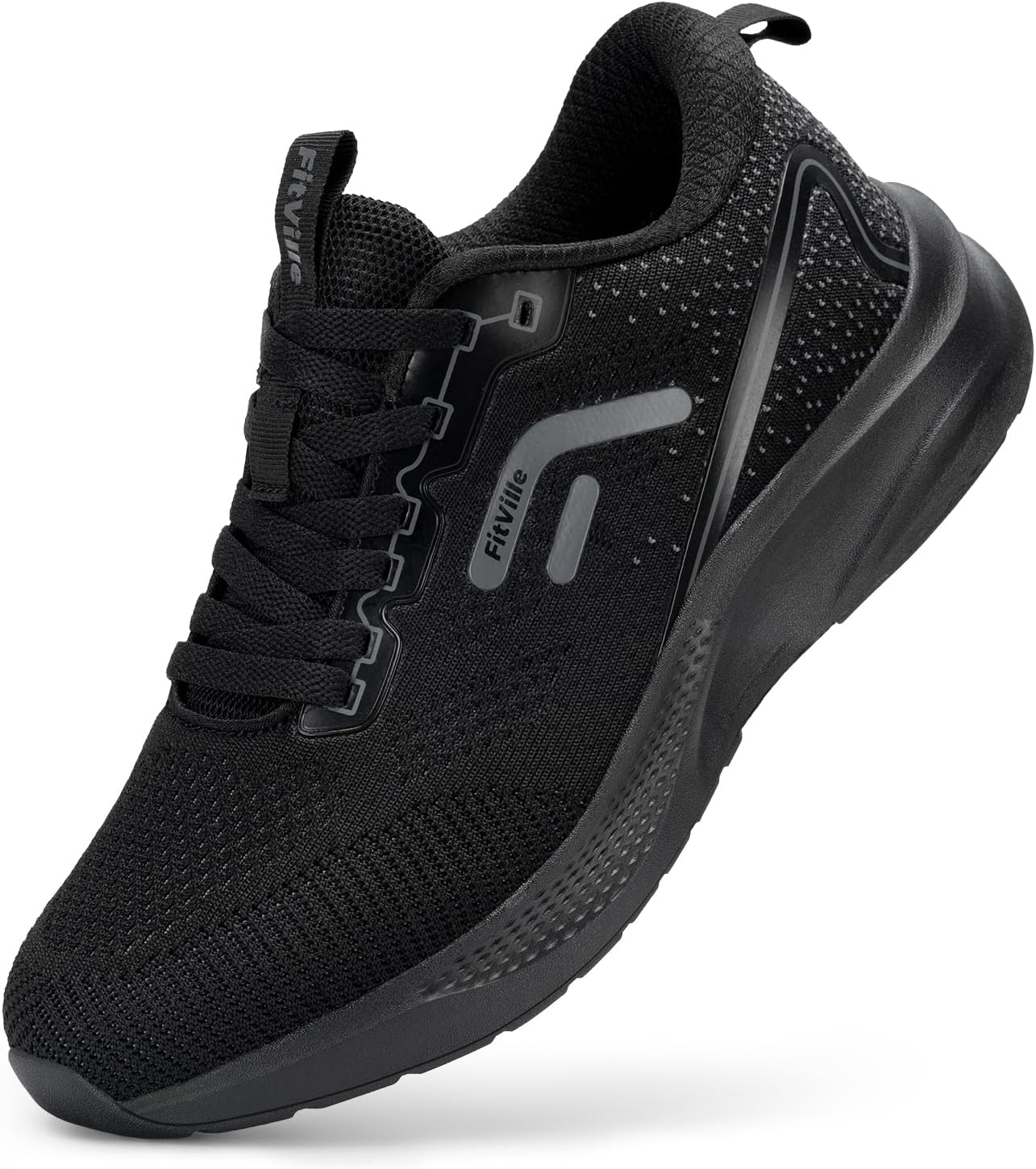 FitVille Wide Fit Trainers for Men Arch Support Road Running Shoes Lightweight B...