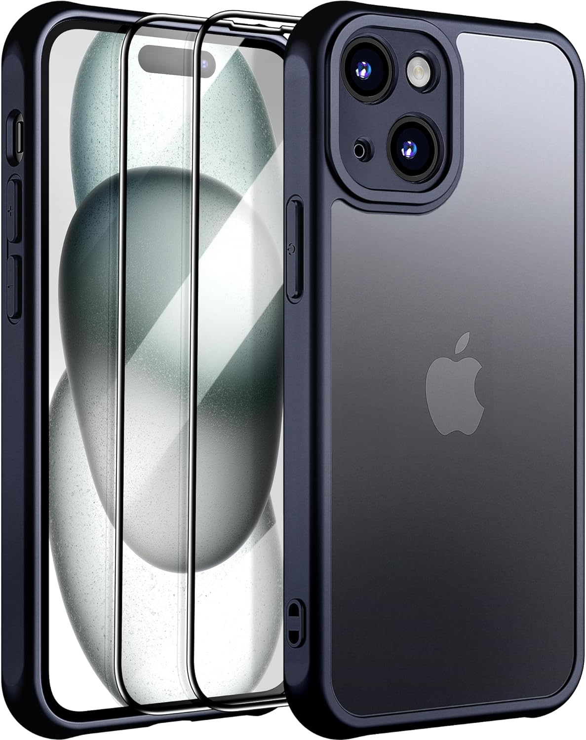 for iPhone 15 Plus Case,[Full Camera Protection] with 2X Screen Protectors,Matte...