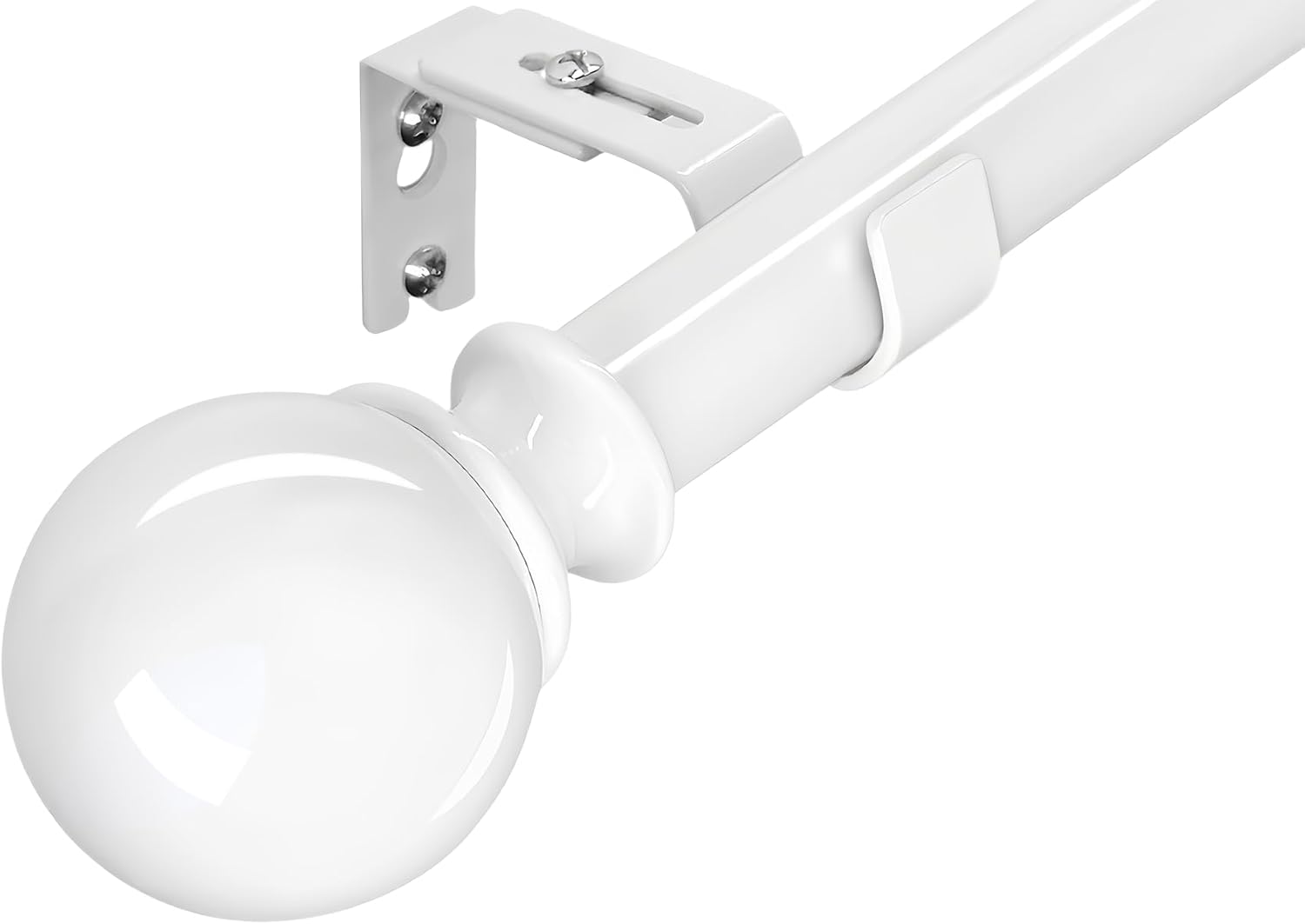 Curtain Poles for Eyelet Curtains Rods, Curtain Pole for Window Adjustable Singl...