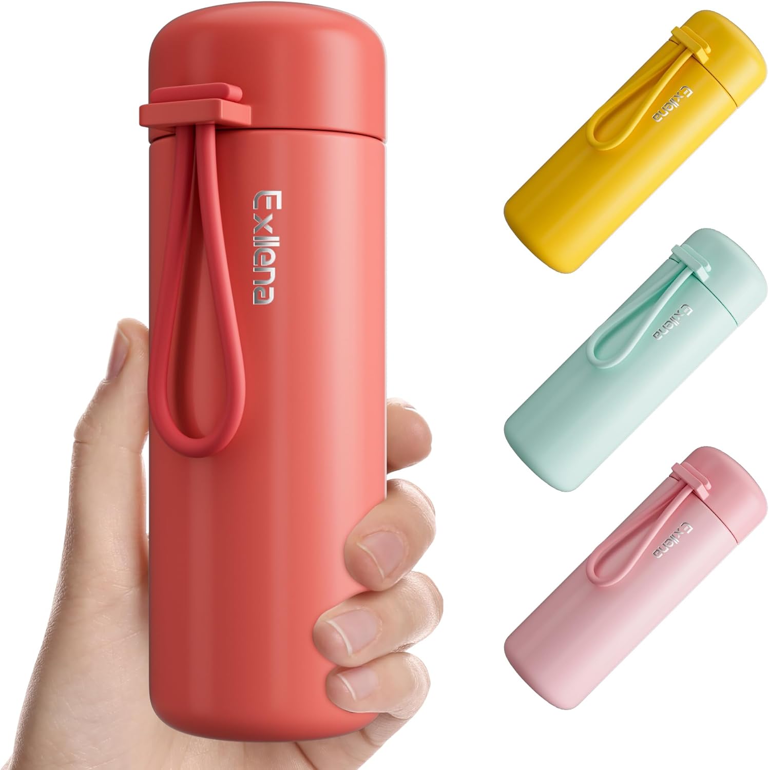 Exllena Small Flask 200ml Made of 304 Stainless Steel, Double Wall Vacuum Insula...