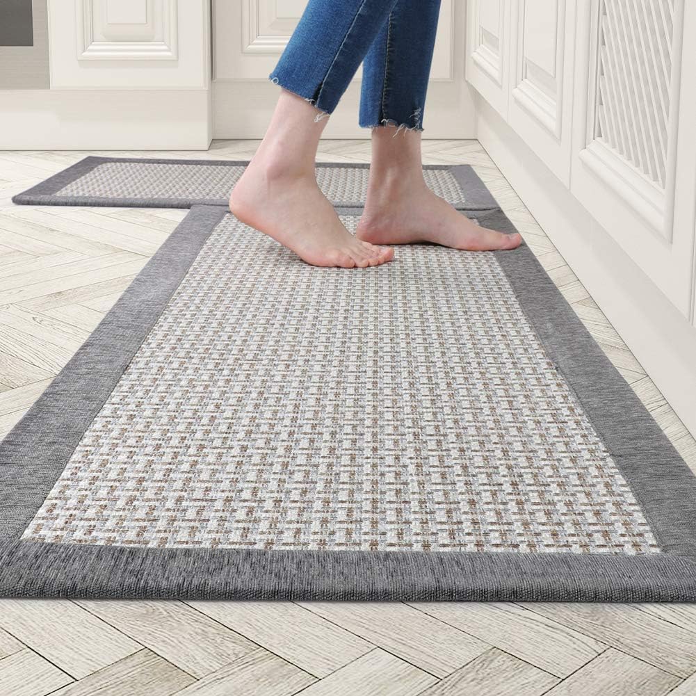 AMOAMI Kitchen Rugs and Mats Non Skid Washable, Absorbent Rug for Kitchen, Large...