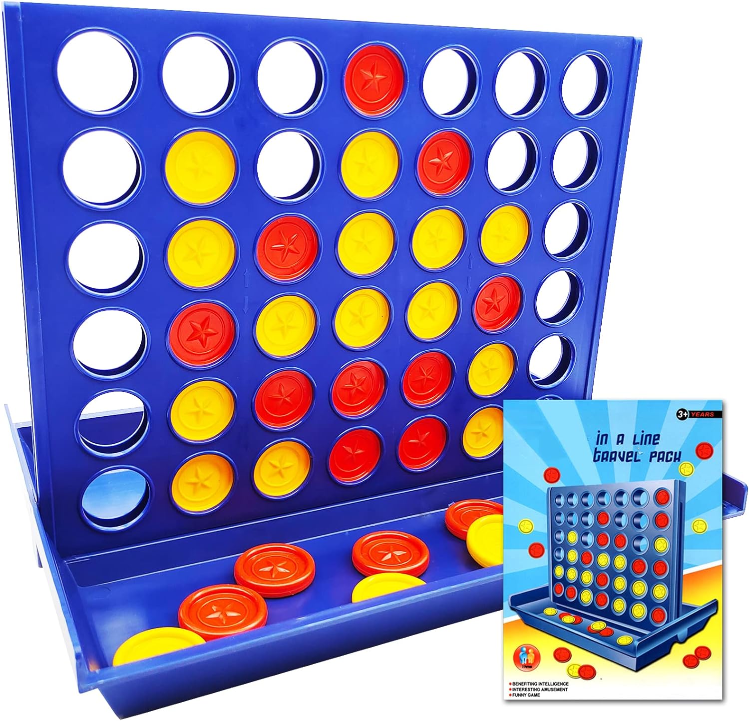 Pup Go 4 in a Line Game - Four in a Row Line Up 4 Gaming Fun Set - Big Size - Cl...