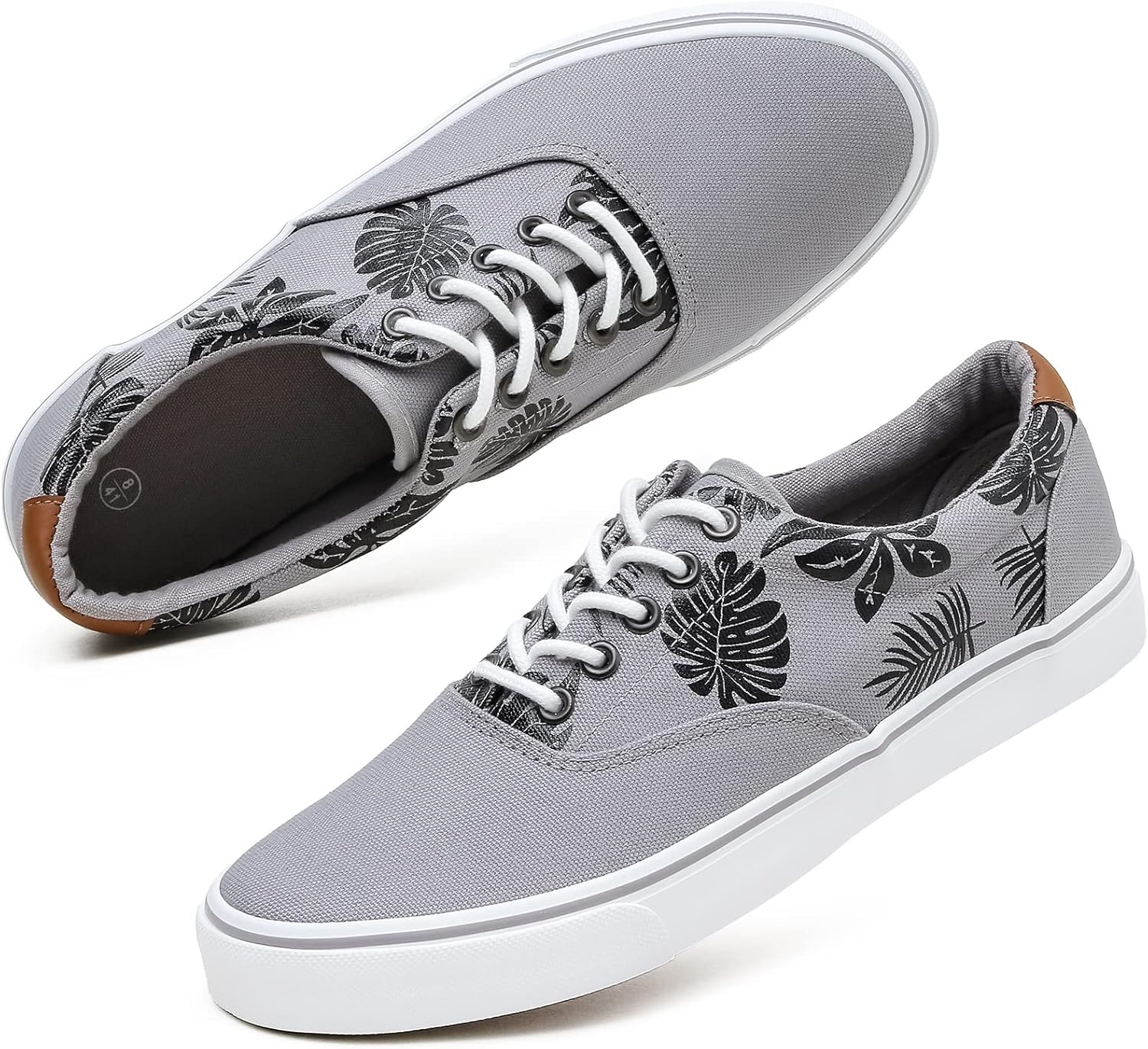 yageyan Men’s Low Top Canvas Walking Shoes Lace-up Fashion Sneakers Casual 9.5 G...
