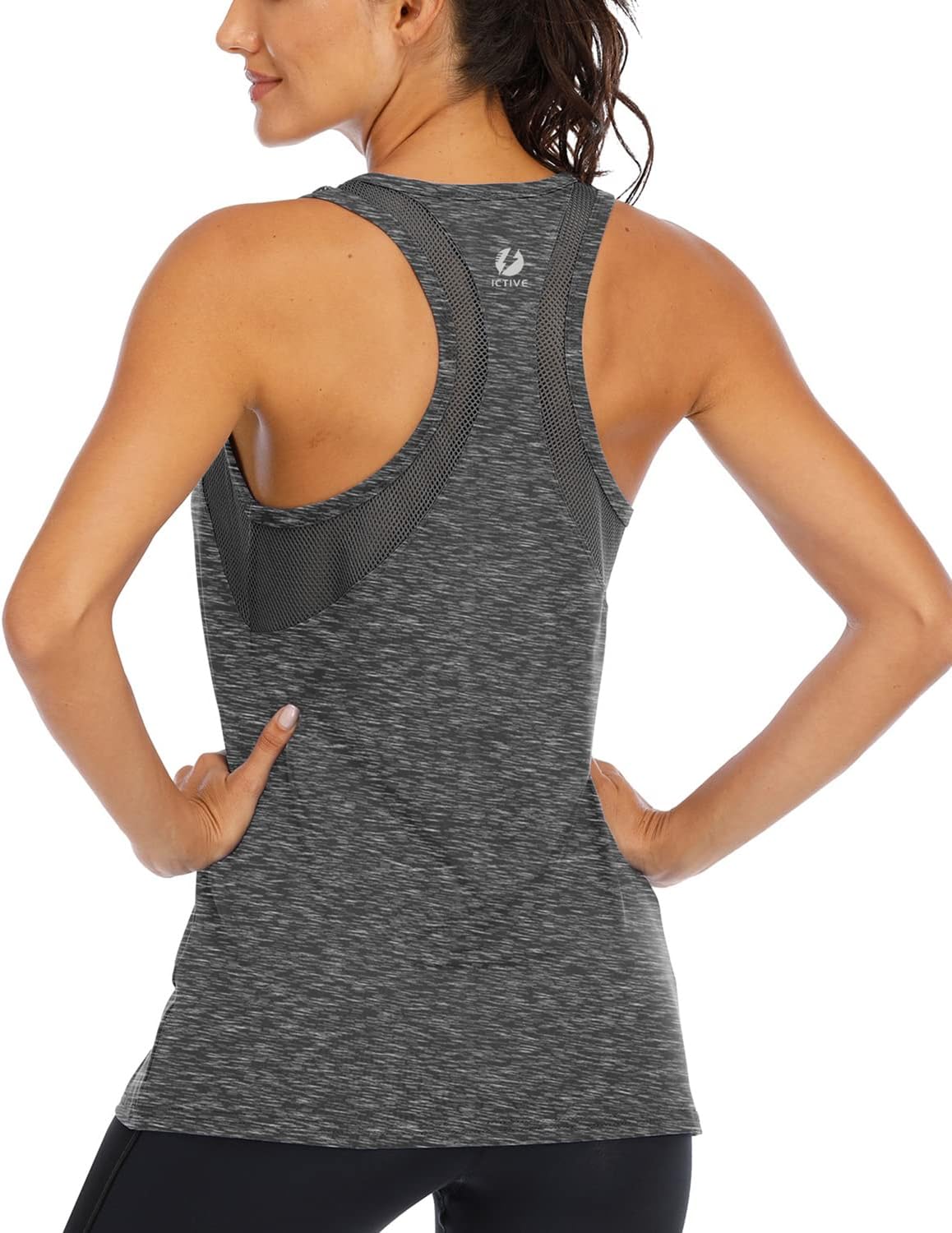 ICTIVE Workout Tank Tops for Women Loose fit Yoga Tops for Women Mesh Racerback...