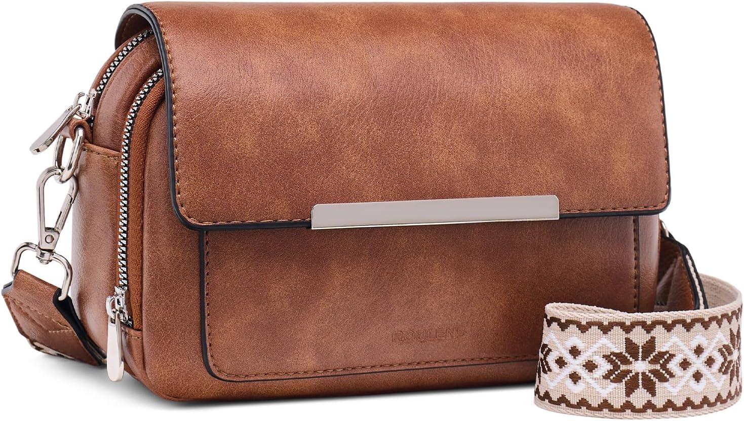 Roulens Crossbody Bags for Women, Vegan Leather Shoulder Handbags, Cell Phone Le...