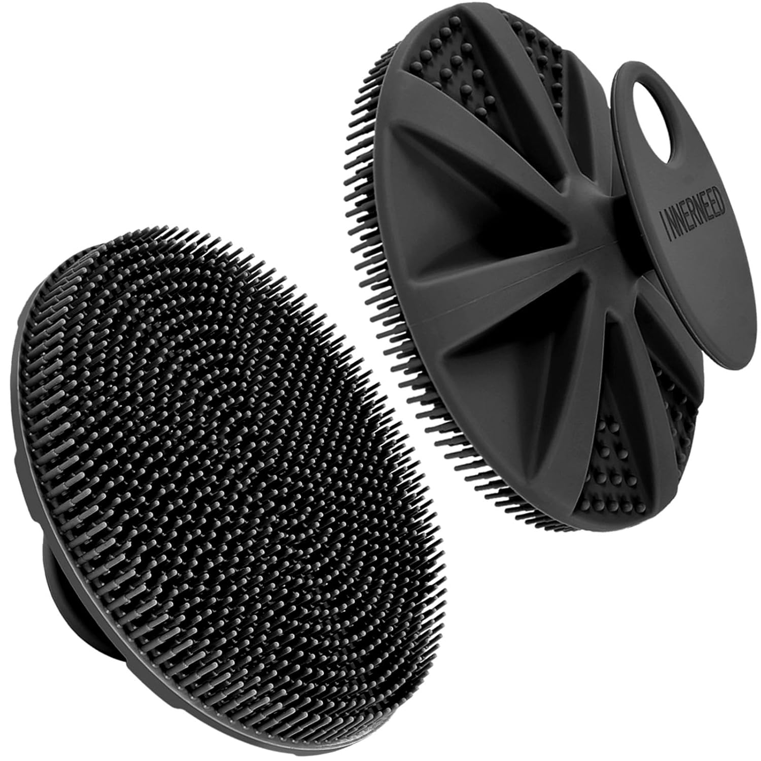 INNERNEED Food-Grade Soft Silicone Body Scrubber Shower Brush Handheld Cleansing...