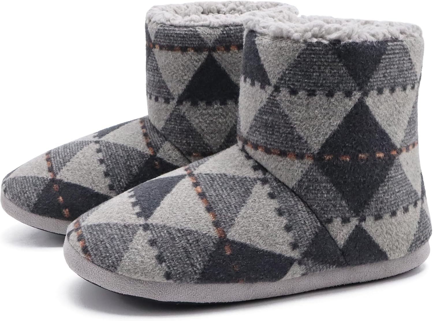 GPOS Knit Rock Wool Warm Men Indoor Pull on Cozy Memory Foam Slipper Boots Soft...