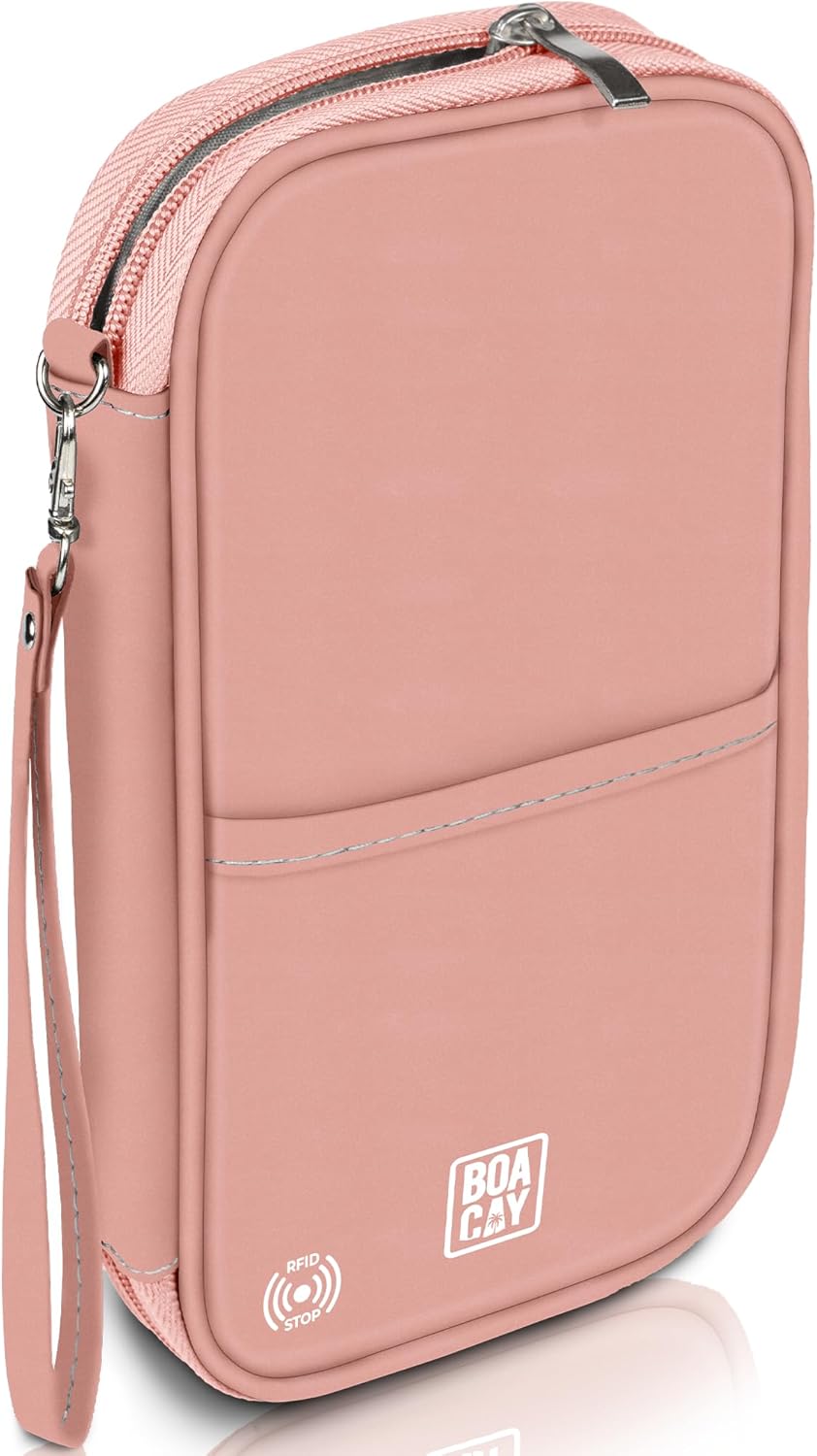 BOACAY Family Passport Holder, RFID Travel Wallet for Women & Men, Document Orga...