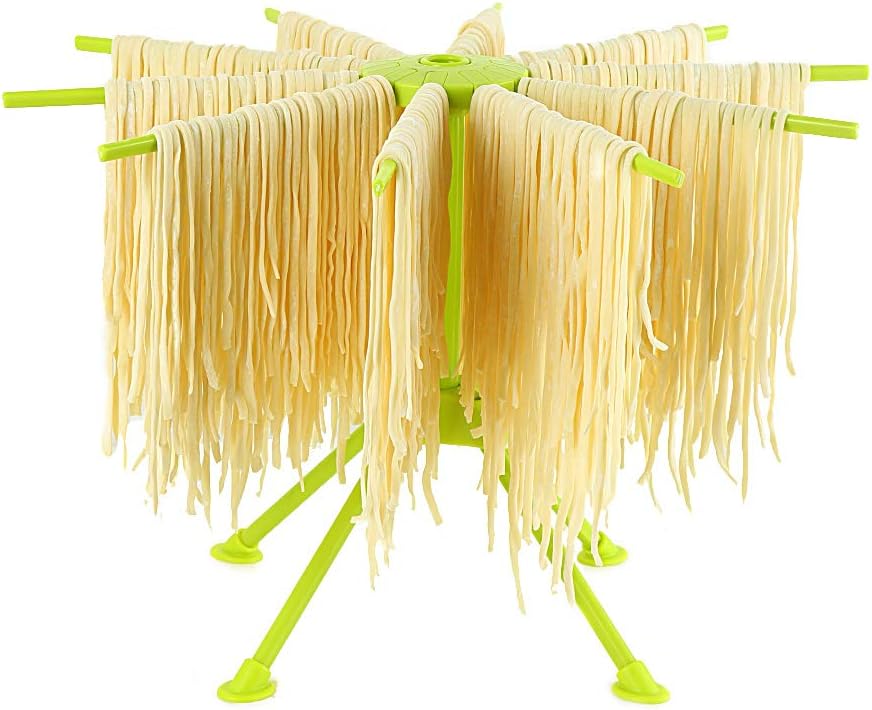 Ourokhome Collapsible Pasta Drying Rack, Plastic Foldable Homemade Fresh Spaghet...