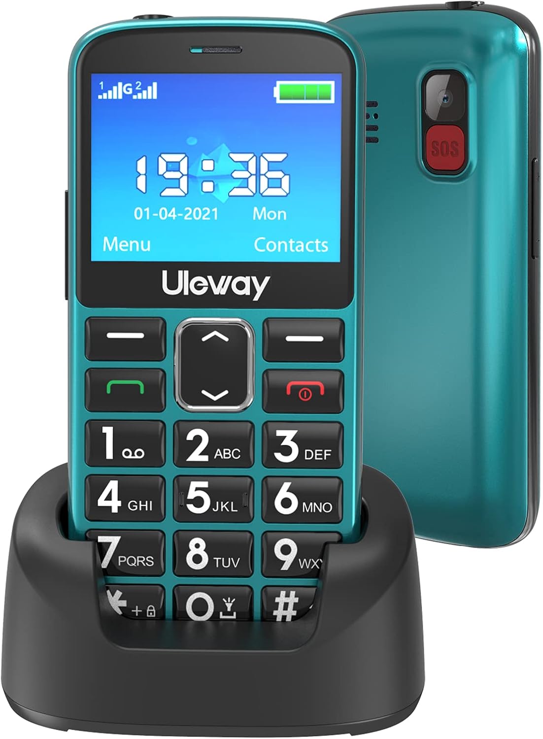 uleway Big Button Mobile Phone for Elderly Easy to Use Basic Cell Phone Dual Sim...