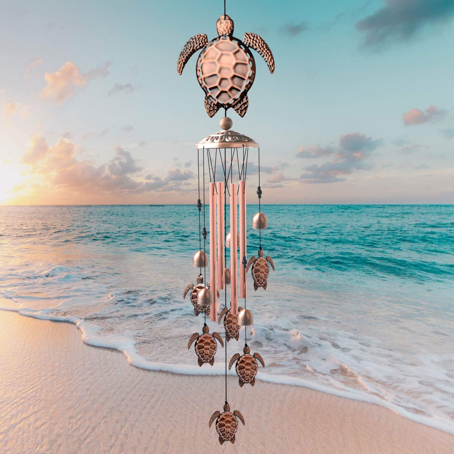 Tortoise Wind Chimes, Wind Chimes Outdoor, Copper Wind Chime, Memorial Wind Chim...