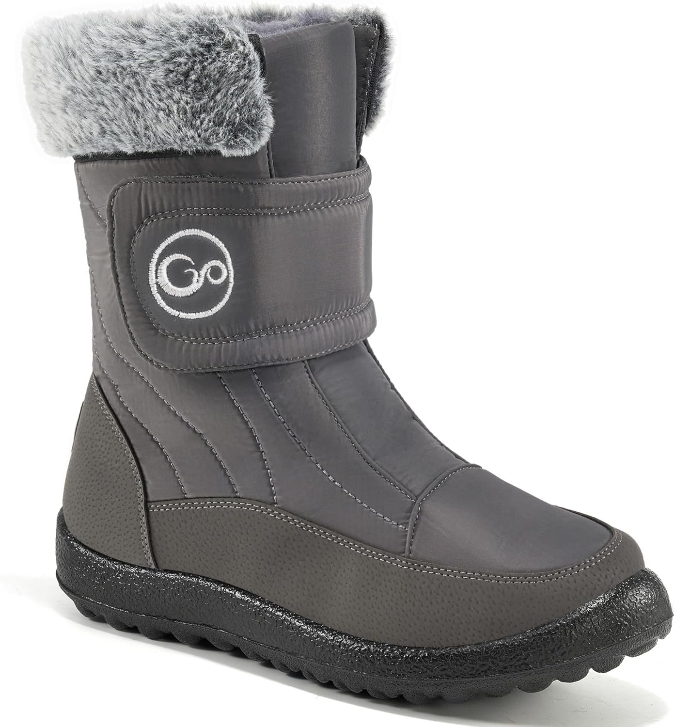 HARENCE Girls Boys Snow Boots: Comfortable Warm Fur Lined Toddler Winter Boot Ho...