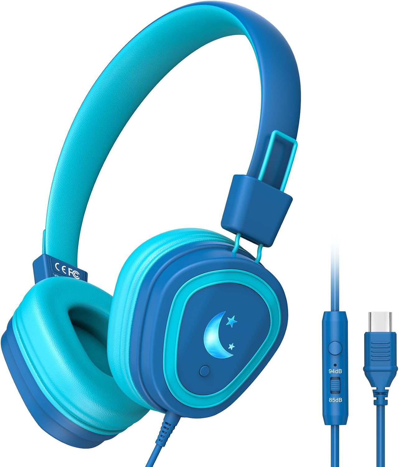 Kids Headphones for School, 2024 Upgrade USB Type C Kids Headphone with Micropho...