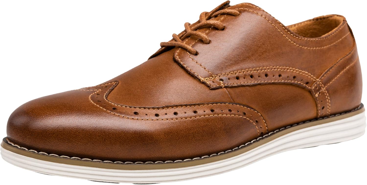 Vostey Men's Dress Shoes Leather Casual Dress Shoes for Men Leather Business Oxf...