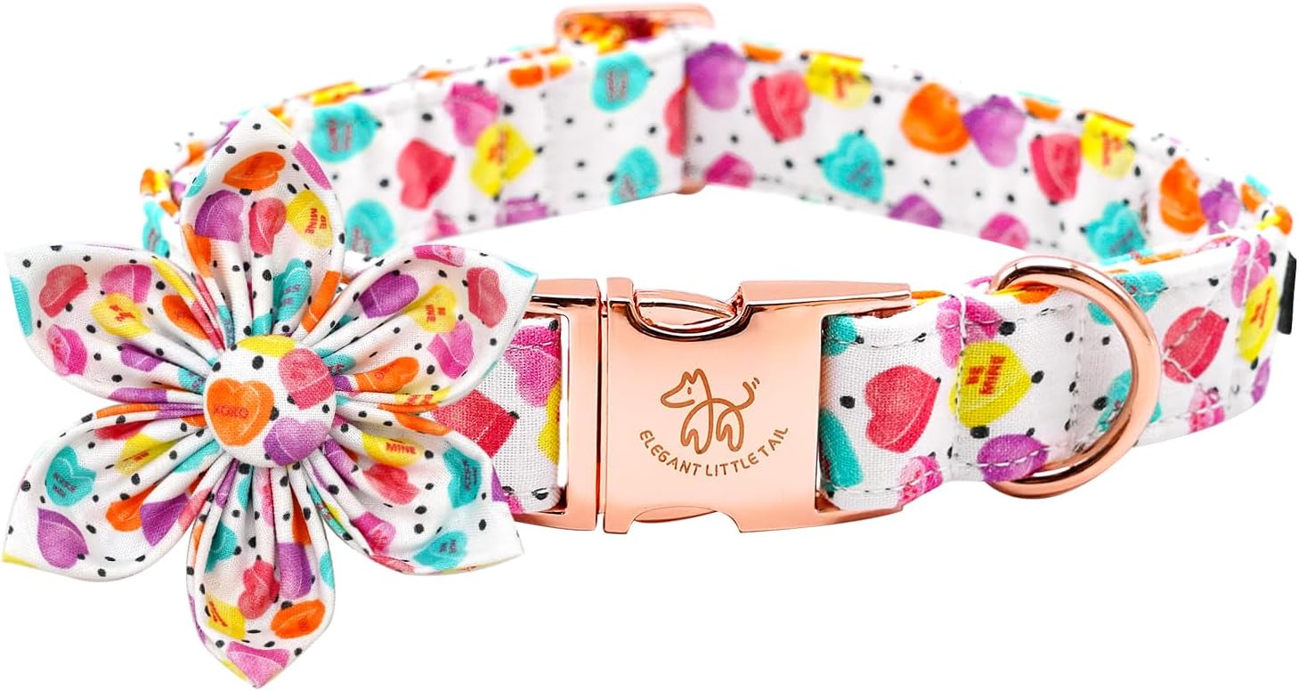 Elegant little tail Valentine's Day Dog Collar, Valentine's Day Dog Collar with...