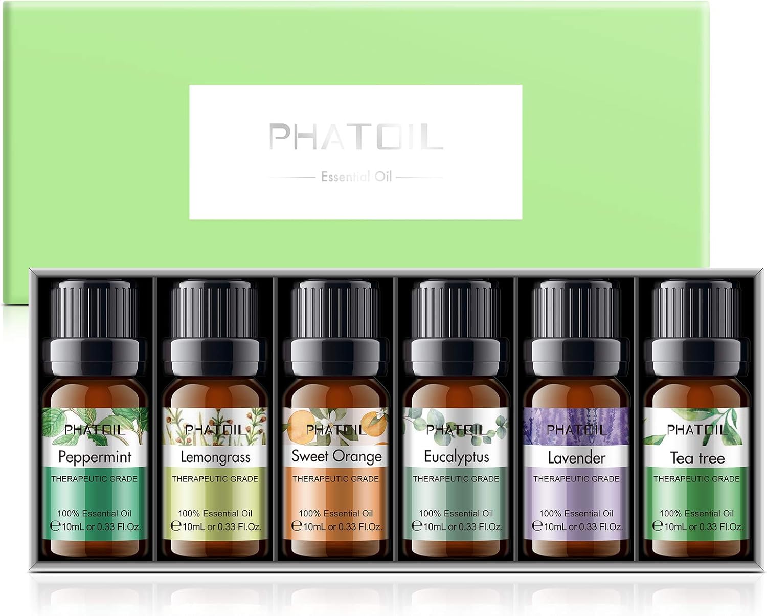 PHATOIL Essential Oils Gifts Set 100% Pure Premium Grade Oils Lavender, Tea Tree...