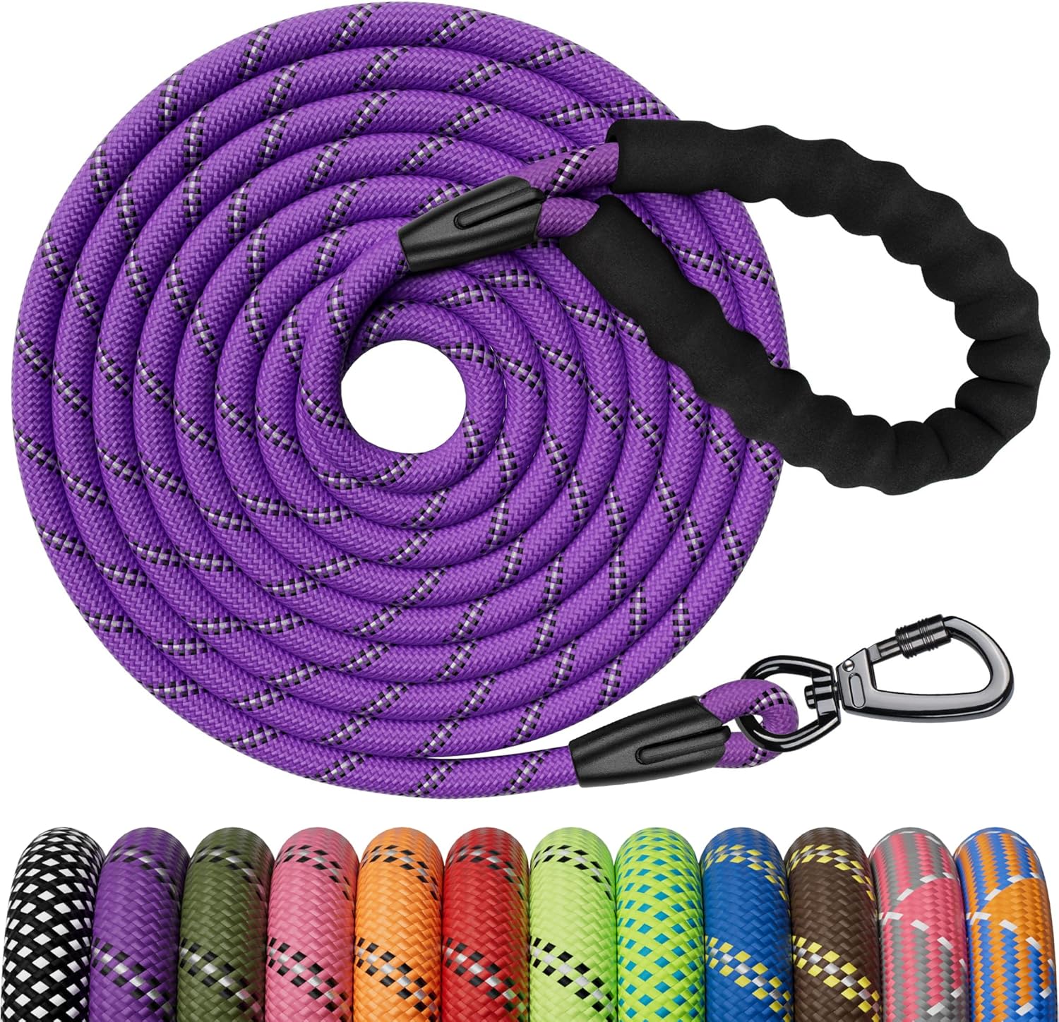 Kdsvakd Training Lead for Dogs, 10m / 30ft Dog Rope Lead with Carabiner Clip and...