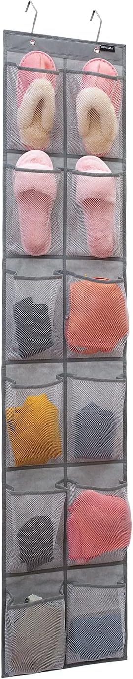 Behind Door Hanging Kids Shoes Organizer Closet Shoe Organizer Shoe Rack with 12...