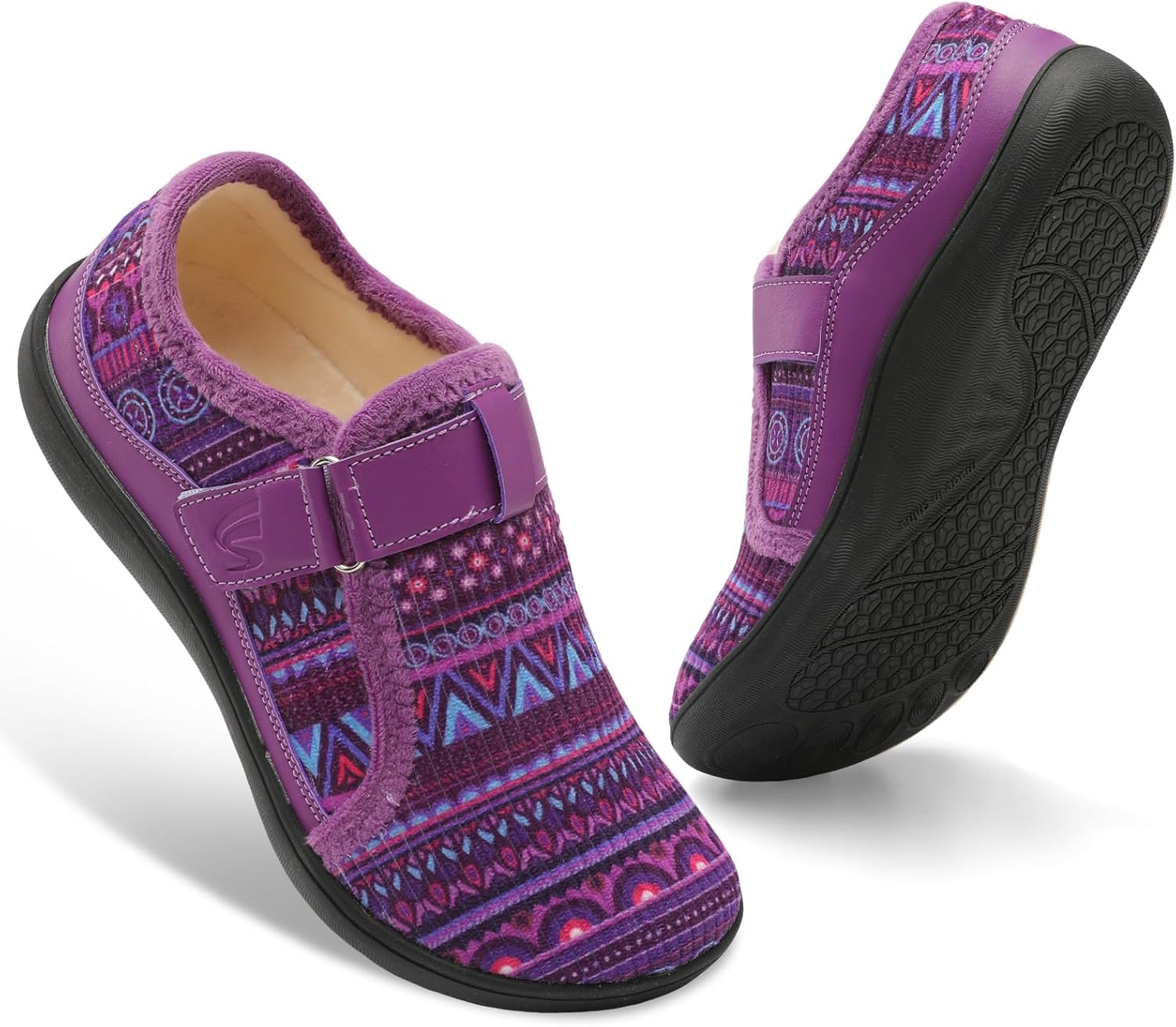 Spesoul Wide Womens Slippers Adjustable House Shoes Indoor Outdoor Barefoot Slip...