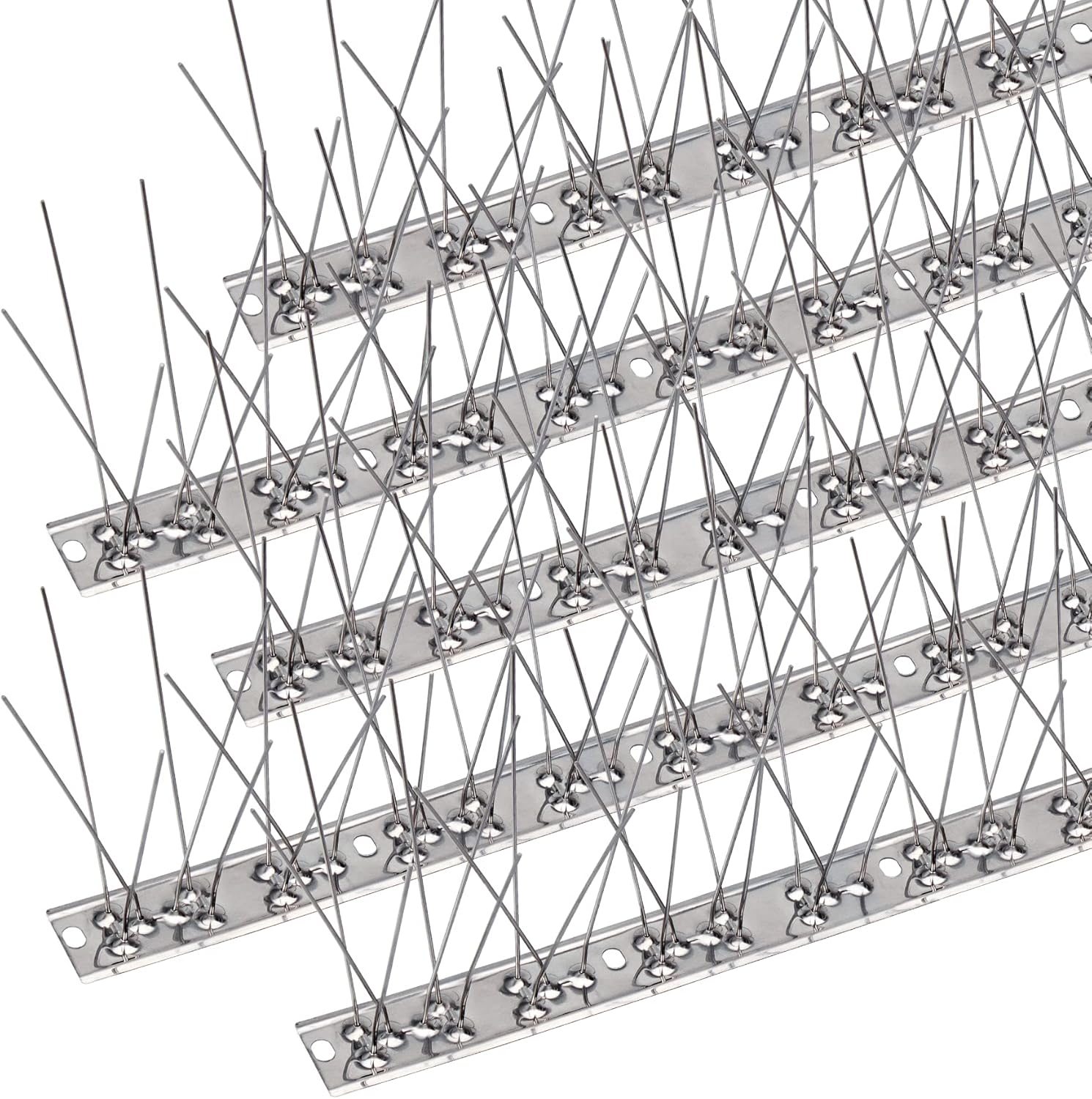 Hausse Stainless Steel Bird Spikes 10 Pack, Squirrel Small Birds Pigeons Crows a...